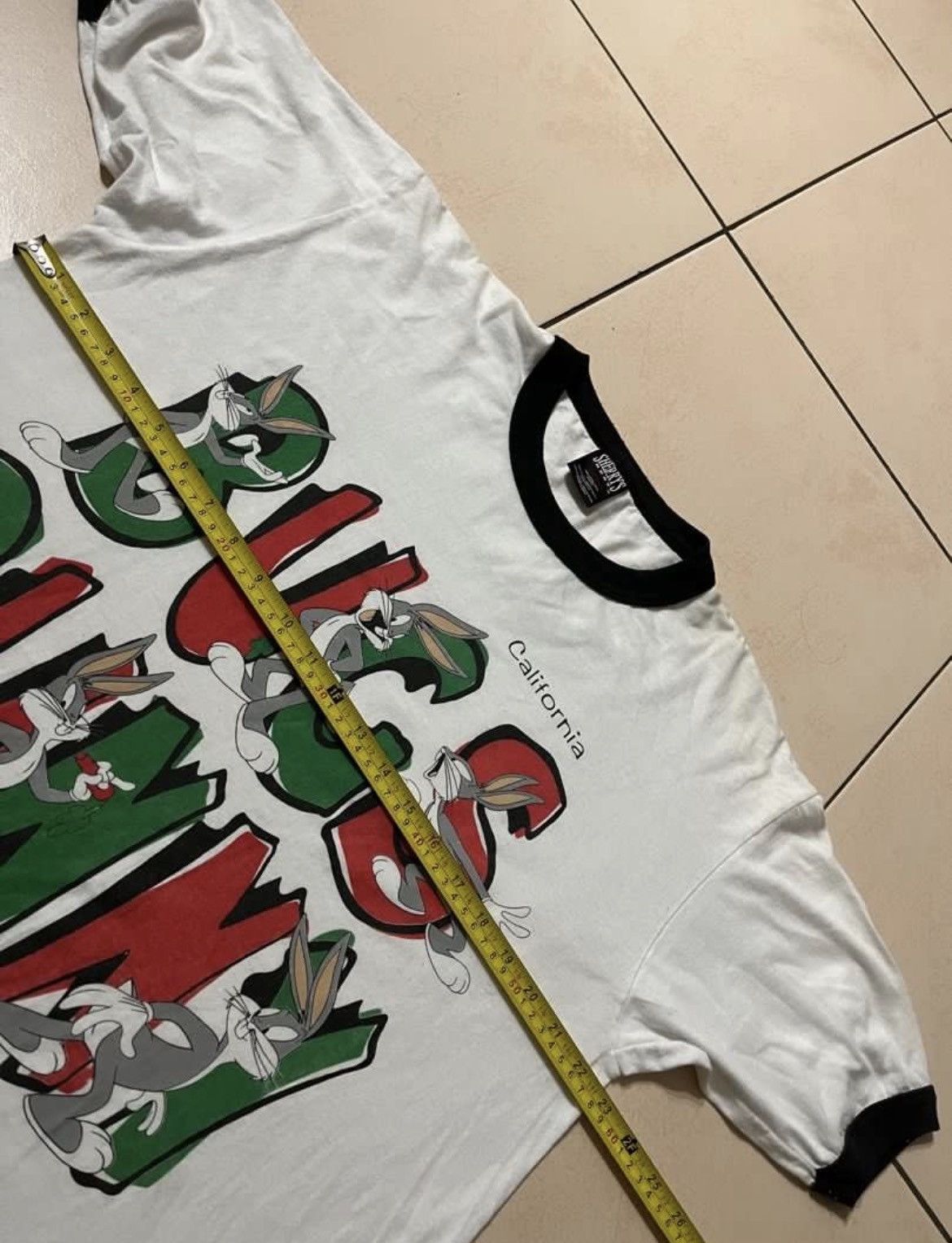 Vintage Vintage 90s Bugs Bunny Ringer T shirt Size US L / EU 52-54 / 3 - 4 Thumbnail