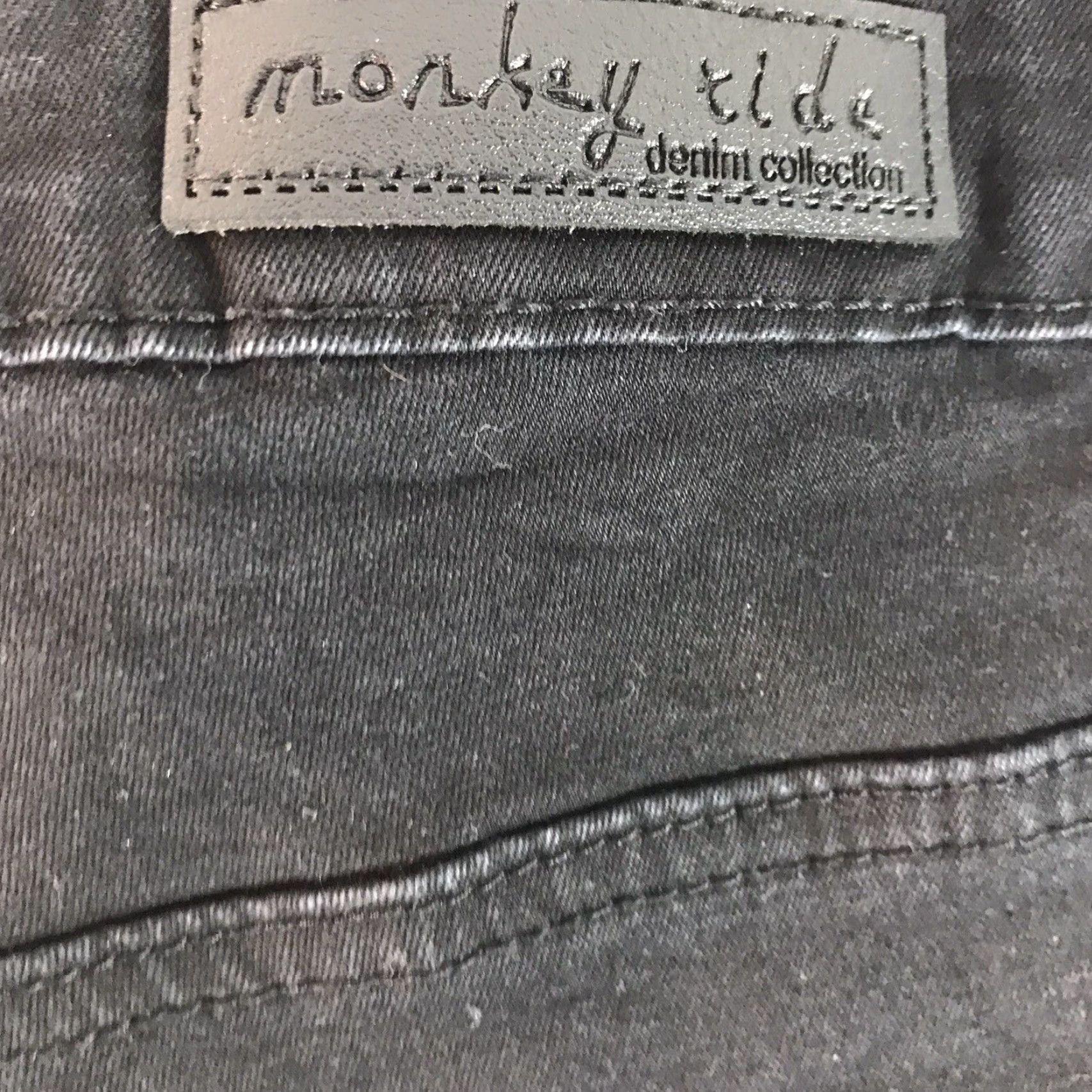Vintage VINTAGE Monkey Ride Jeans Skinny Black Wash Women's Size 11/30 Mid-Rise Stretch Denim Size 32" / US 10 / IT 46 - 3 Thumbnail