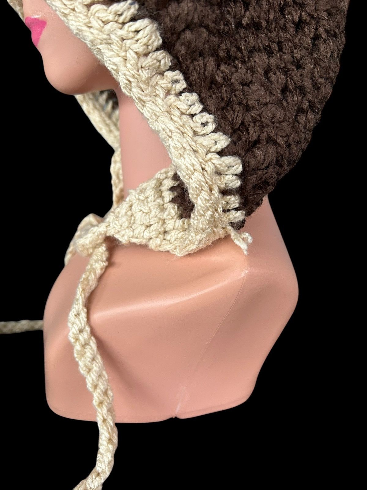Japanese Brand × Kapital × Vintage Crochet Knitted Bunny Handmade big Beanie Hats Size ONE SIZE - 6 Thumbnail