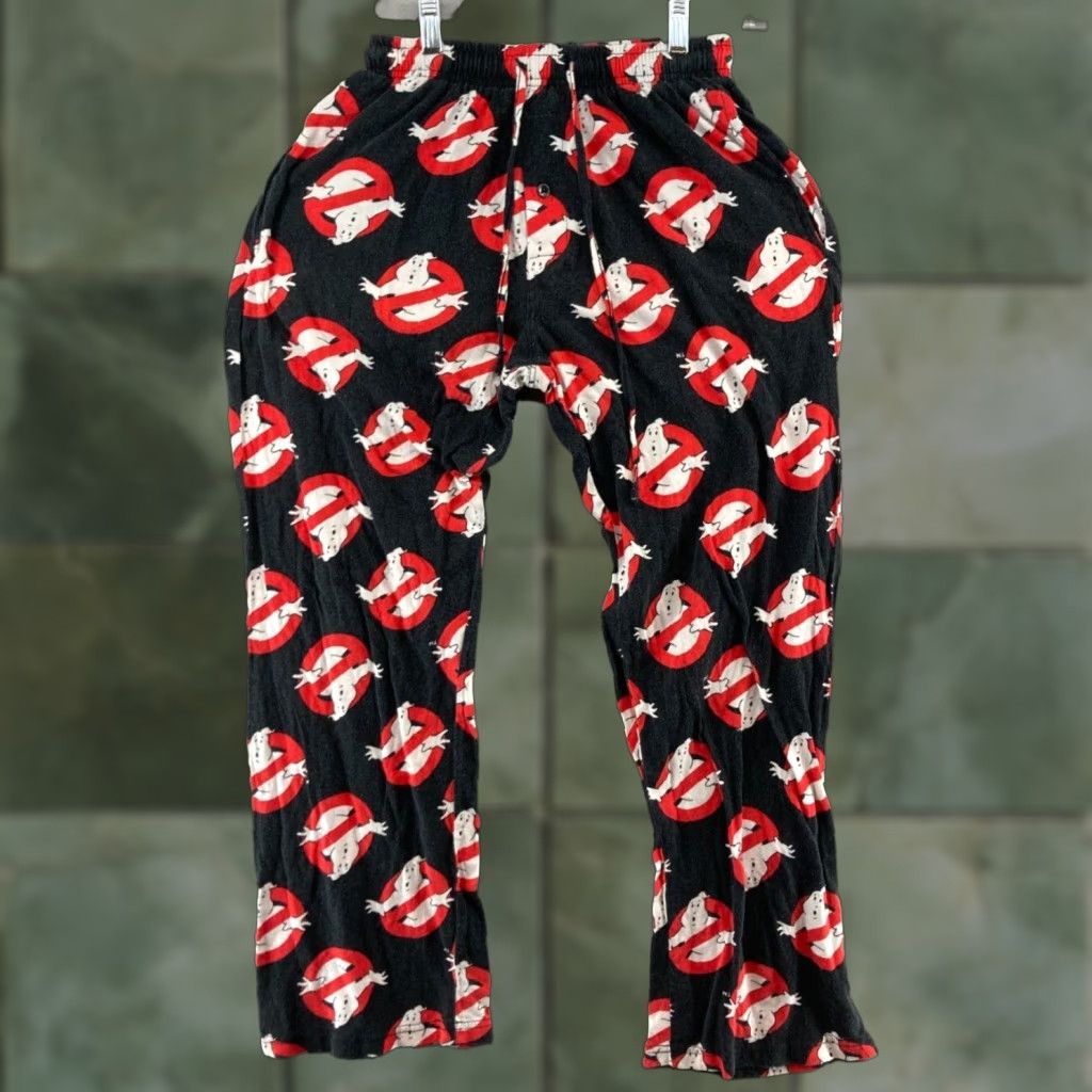 Vintage MJC Ghostbusters Womens Sleep Pants S Black Logo Vintage 80s 90s Lounge Pants Shirt Womens Black Ghostbusters Logo Vintage 90s Size 28" / US 6 / IT 42 - 1 Thumbnail