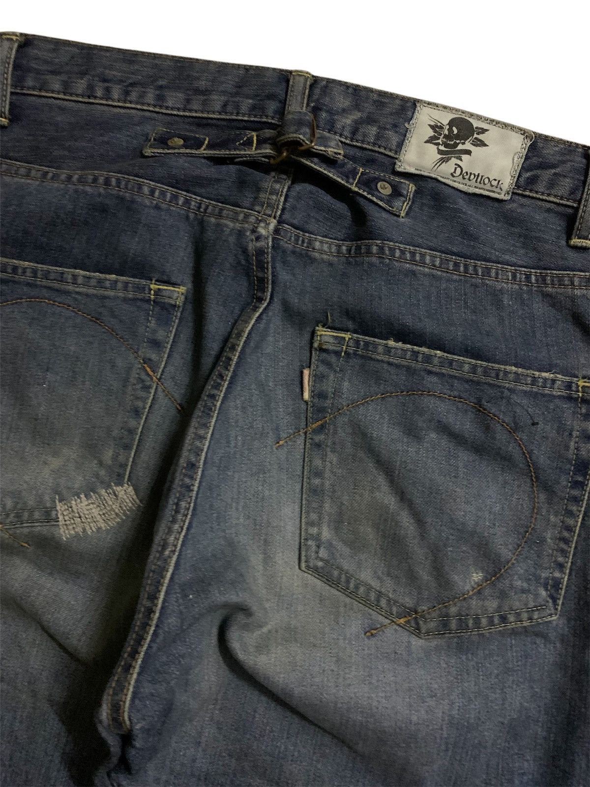 Hysteric Glamour 💥Vtg Devilock Japan Buckle Back Denim Size US 31 - 3 Thumbnail