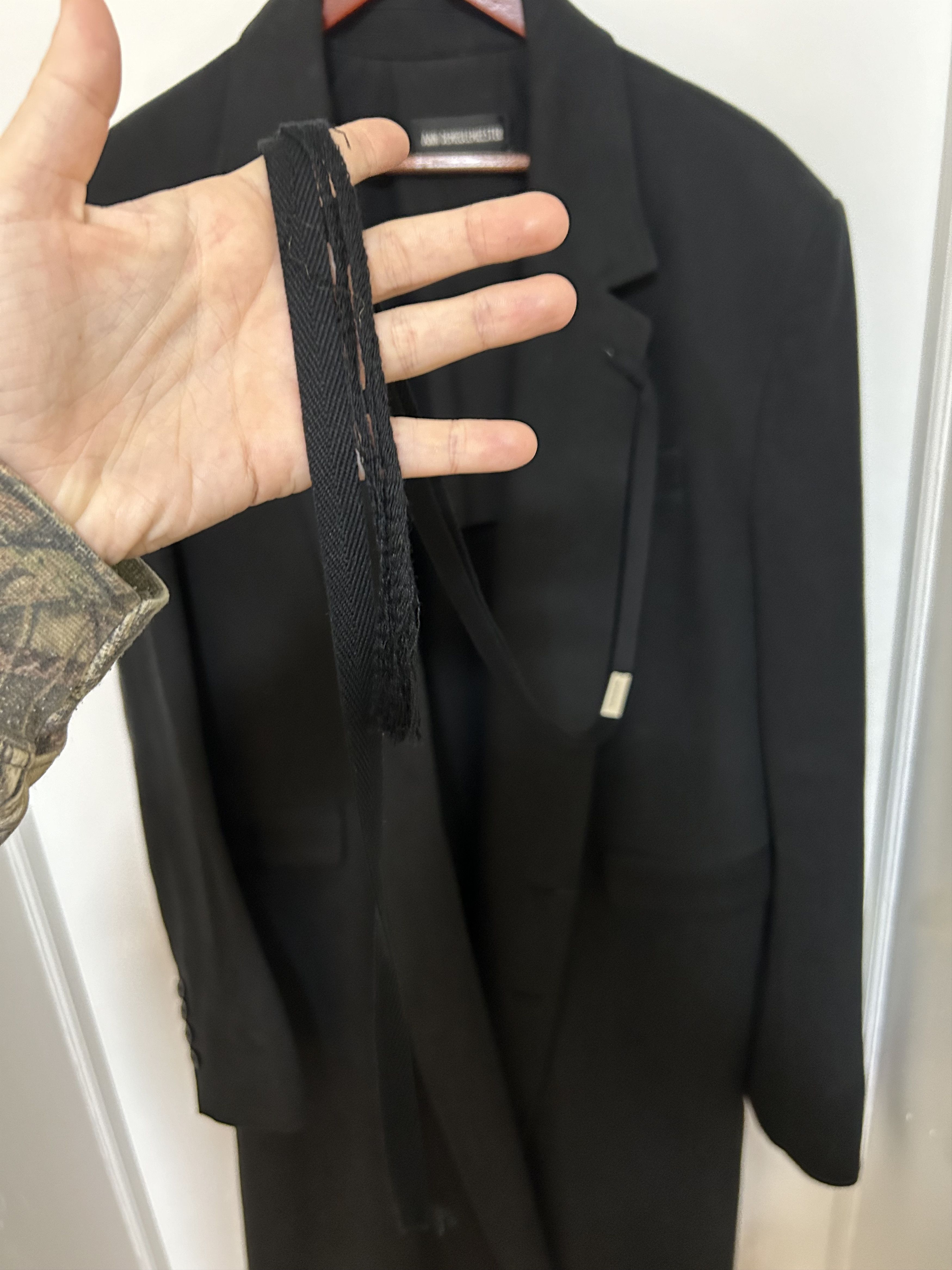 Ann Demeulemeester Heavy Oversized Tailored Trench Coat with Tassels Size US M / EU 48-50 / 2 - 6 Thumbnail