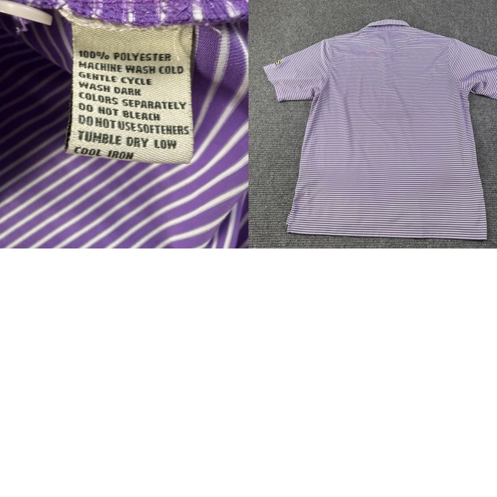 Vintage Donald Ross Polo Shirt Mens XL Purple Stripe Golf Stretch Performance Size US XL / EU 56 / 4 - 8 Thumbnail
