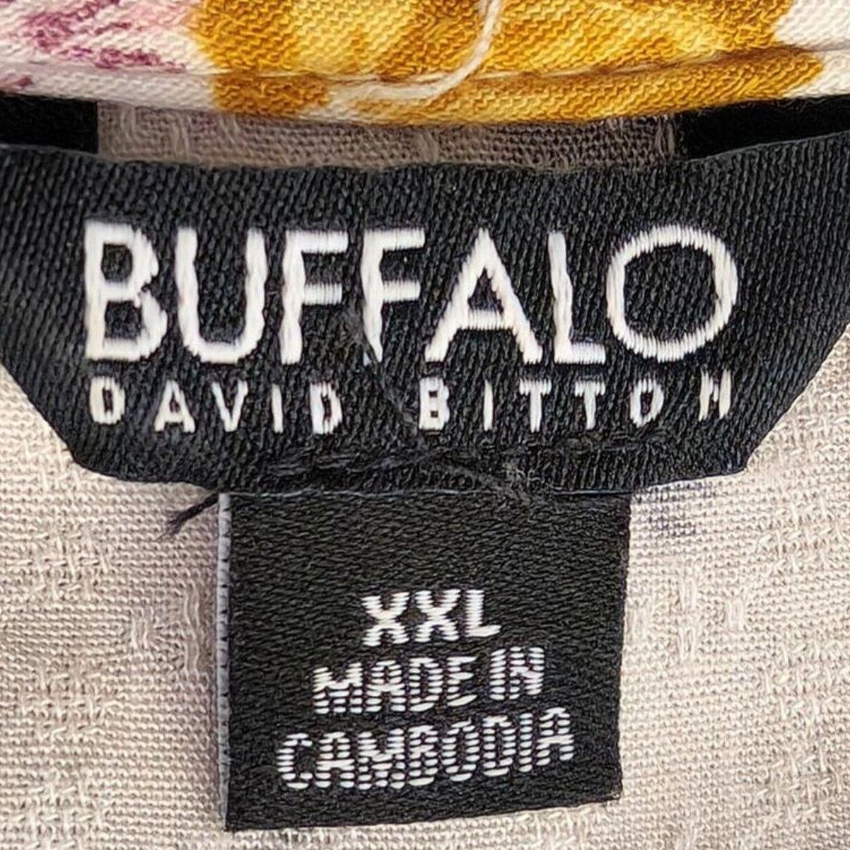 Buffalo David Bitton BUFFALO Size 2XL Blouse White Floral Shirt Tie Front Size XXL / US 16-18 / IT 52-54 - 2 Thumbnail