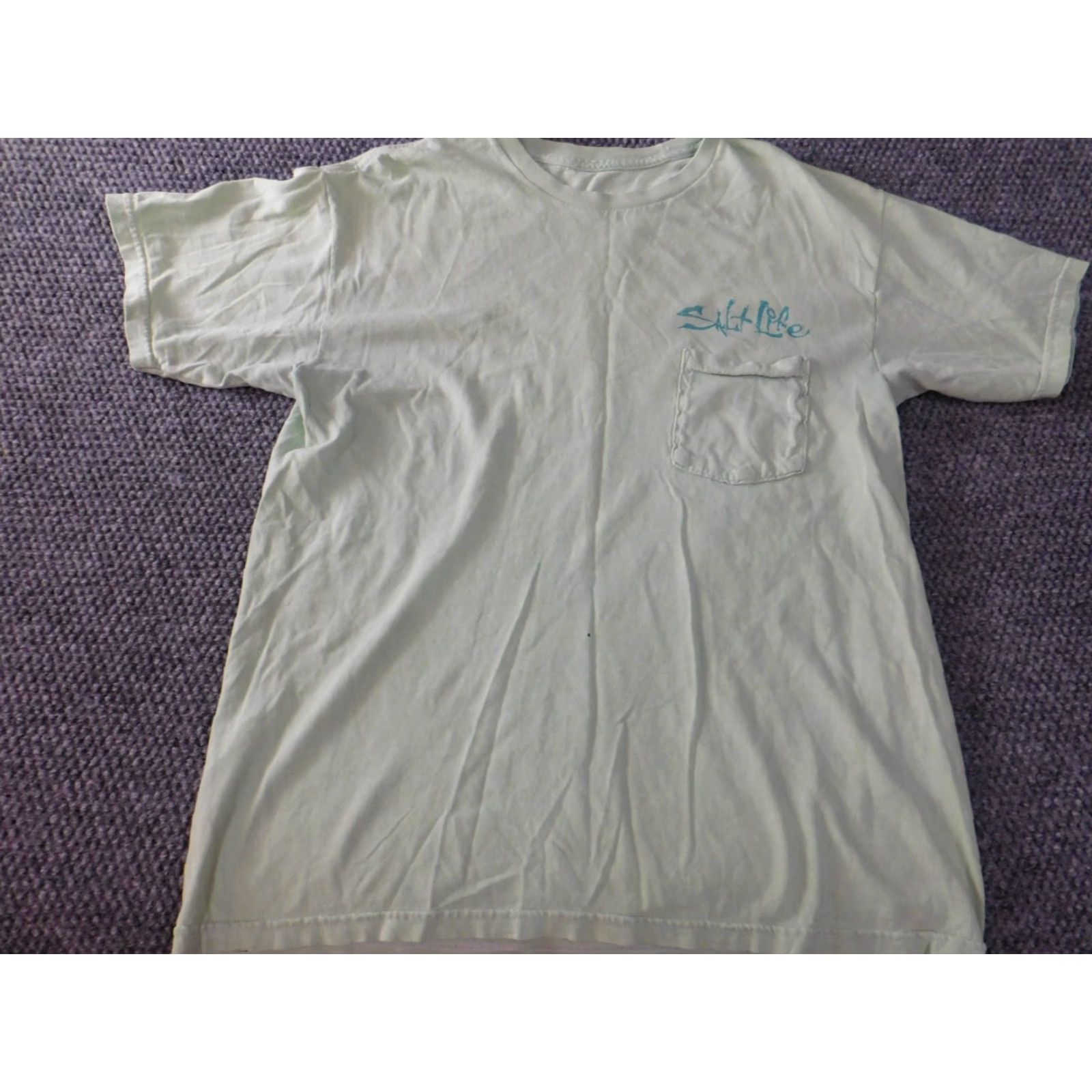 Vintage Salt Life Men's Shirt Short Sleeve T-Shirt Crew Neck Green Cotton Logo Beach Surfing 90s? Size US M / EU 48-50 / 2 - 2 Thumbnail