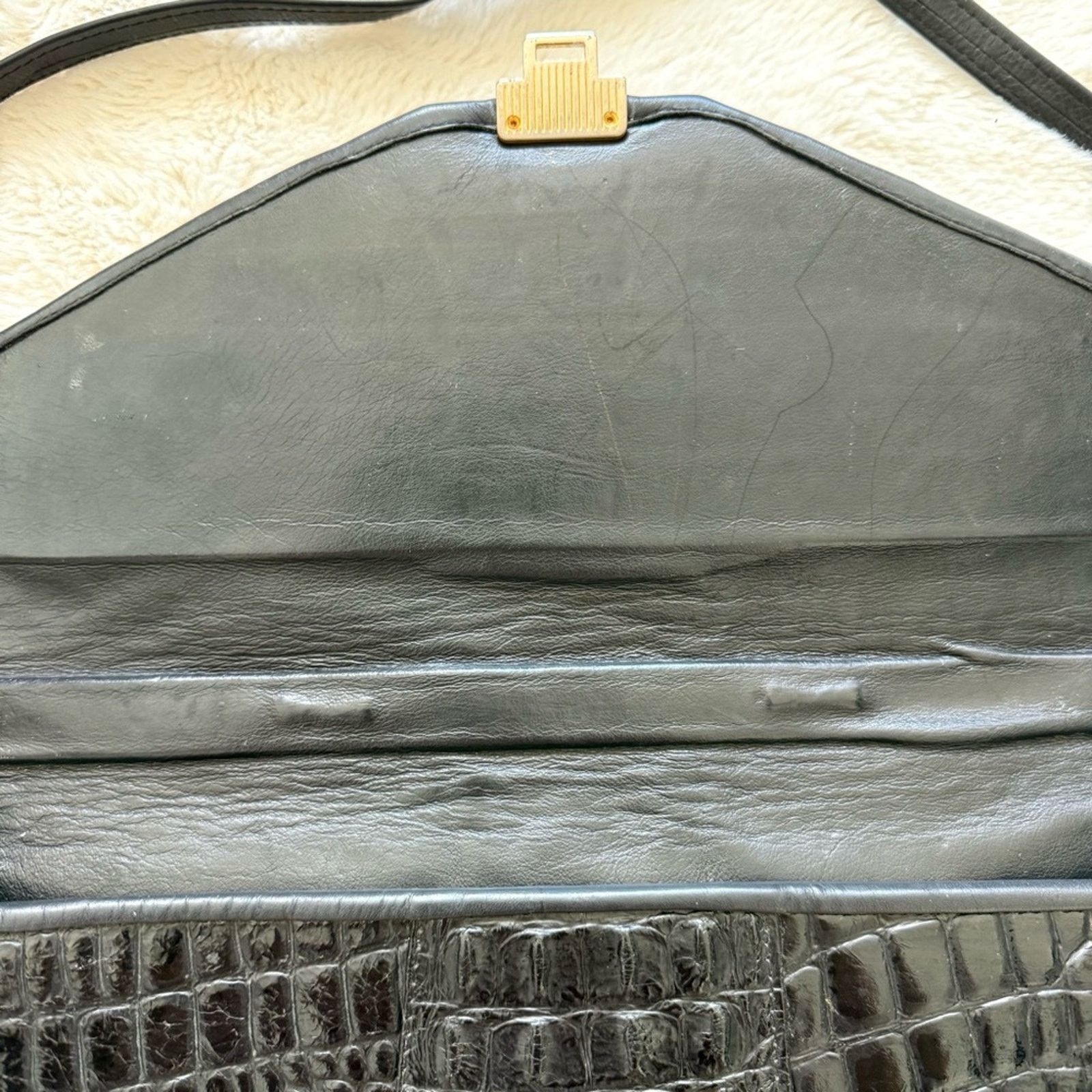 Other Vintage unisex black suitcase alligator skin Size ONE SIZE - 6 Thumbnail