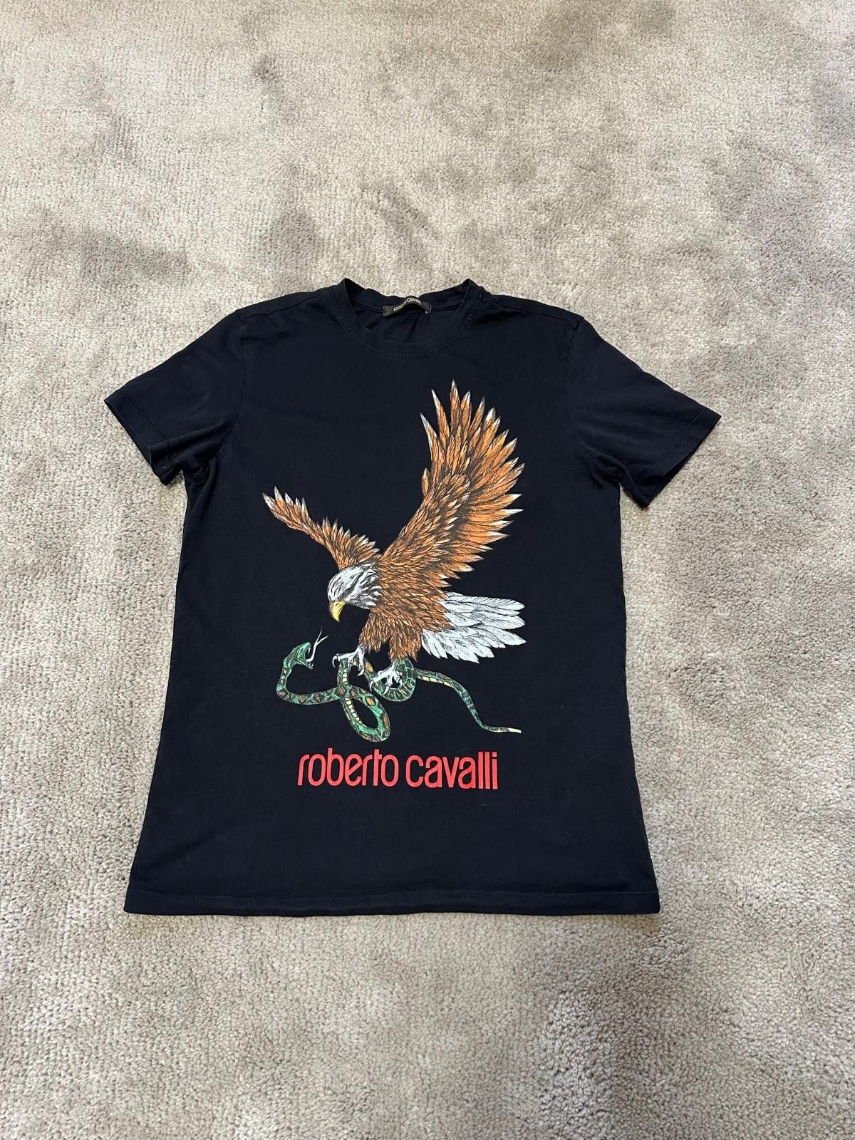 Roberto Cavalli Roberto Cavalli Eagle Black Tee Shirt Sz M Size US M / EU 48-50 / 2 - 1 Thumbnail
