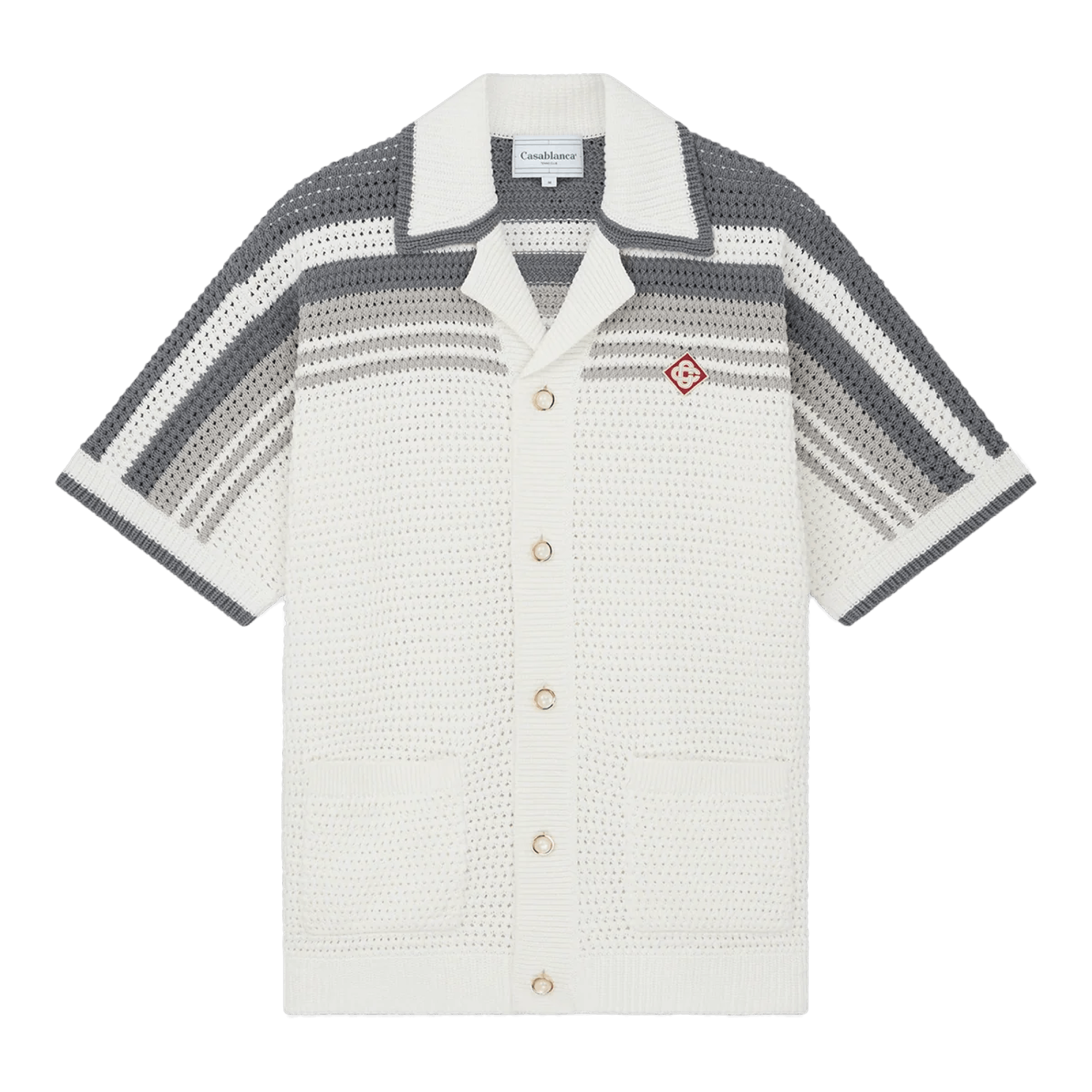 Casablanca Tennis Crochet Shirt White Size US S / EU 44-46 / 1 - 1 Thumbnail