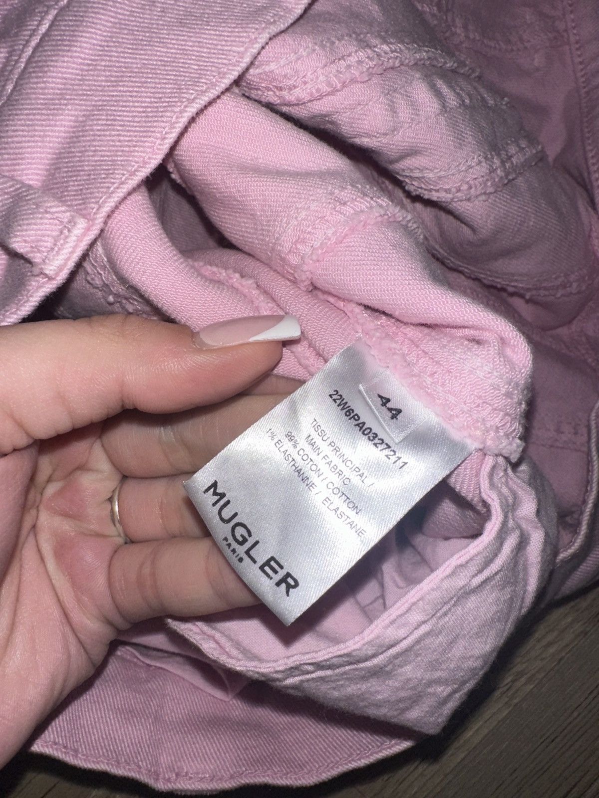 Mugler Paneled Tapered Jeans Pink Size 32" / US 10 / IT 46 - 5 Thumbnail