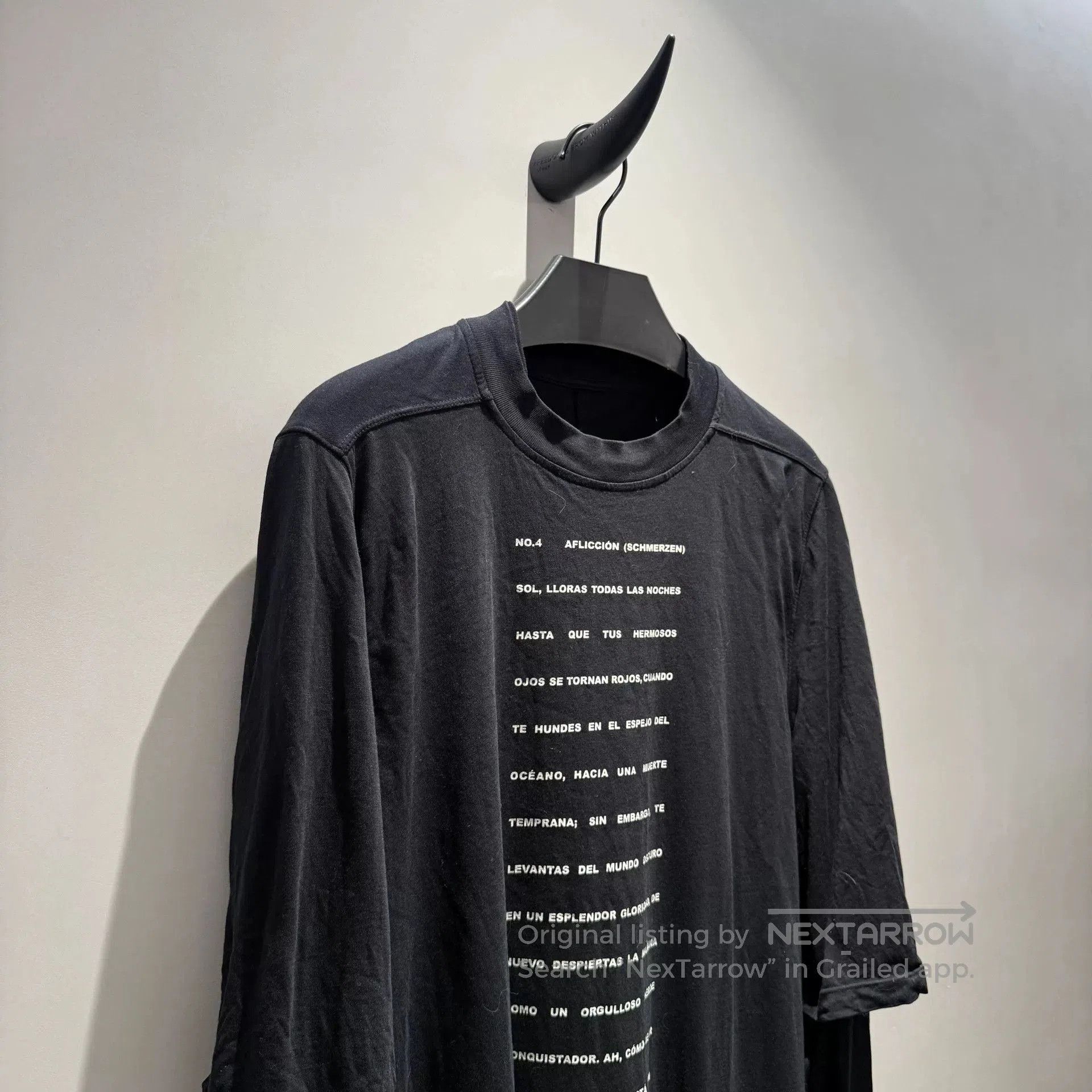 Rick Owens Drkshdw rare slogan long sleeve top by Rick Owens. Size US XS / EU 42 / 0 - 2 Thumbnail