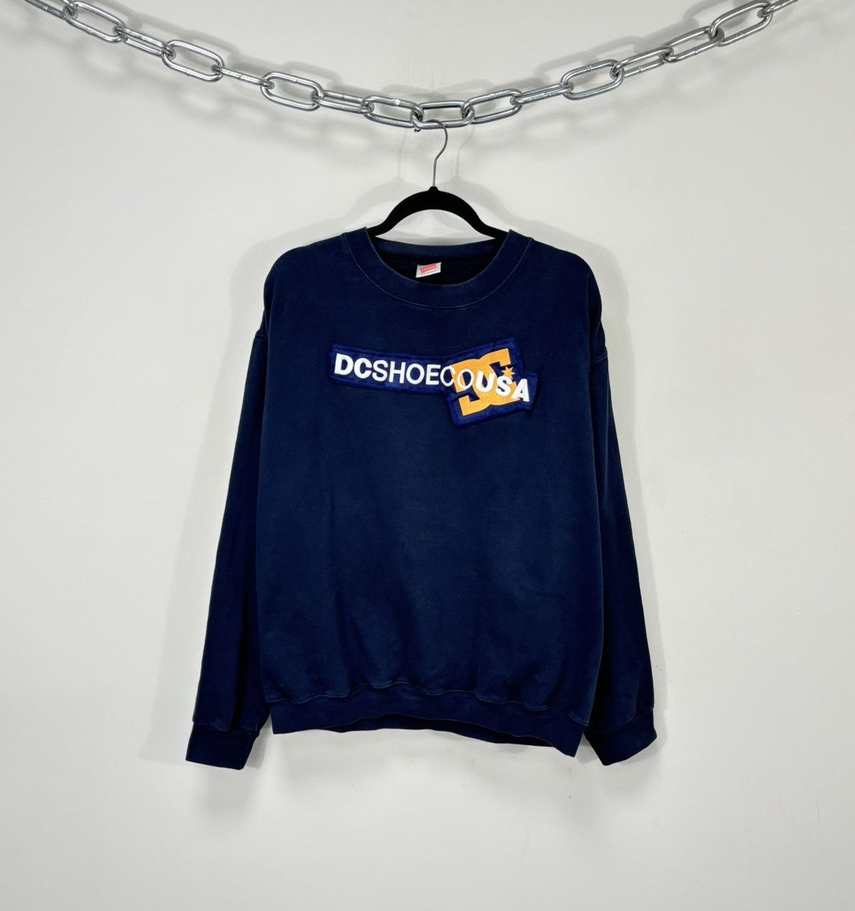 DC Vintage DC Shoes USA Hype Y2K Big Logo Blue Sweatshirt Size US XL / EU 56 / 4 - 1 Thumbnail