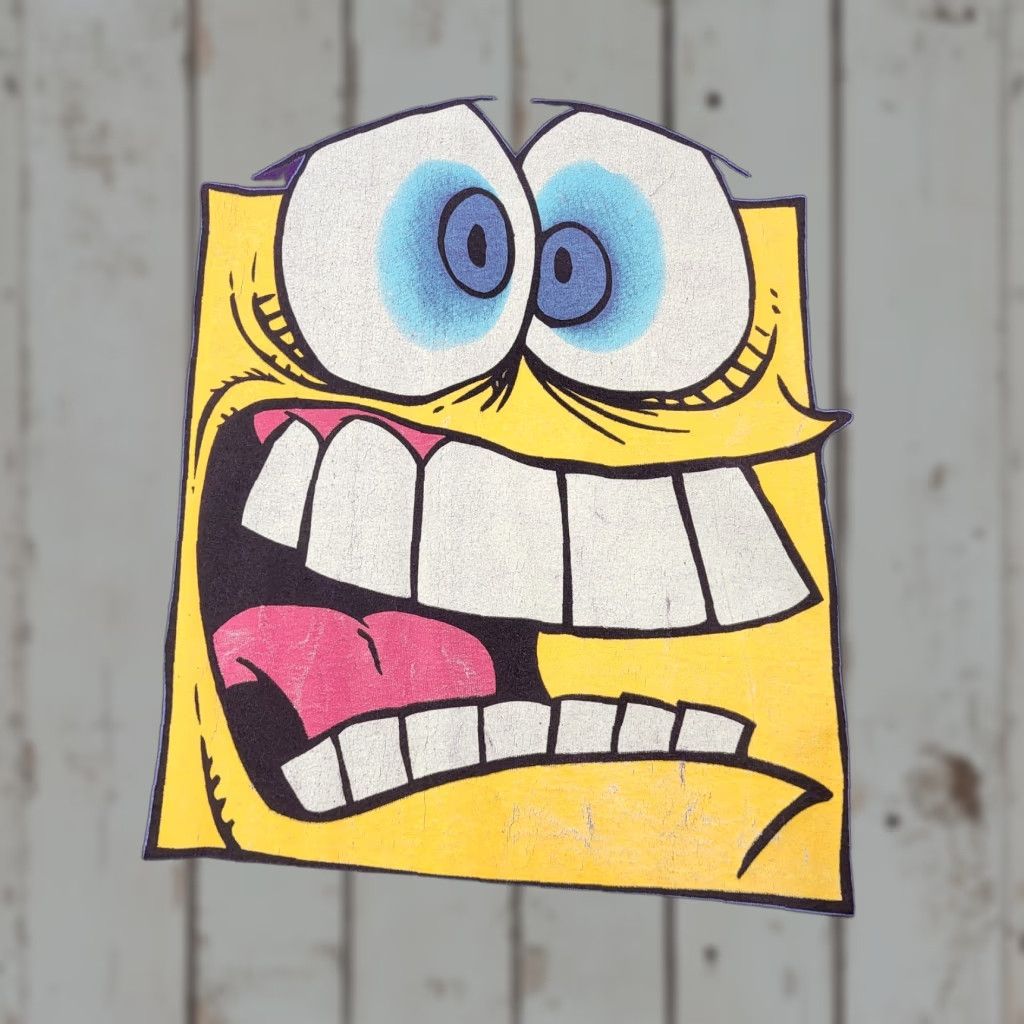 Vintage VINTAGE SpongeBob T-Shirt Face Offs Men's XL Purple Get A Grip 1997 Wisconsin Dells 80s 90s Funny Size US XL / EU 56 / 4 - 1 Thumbnail