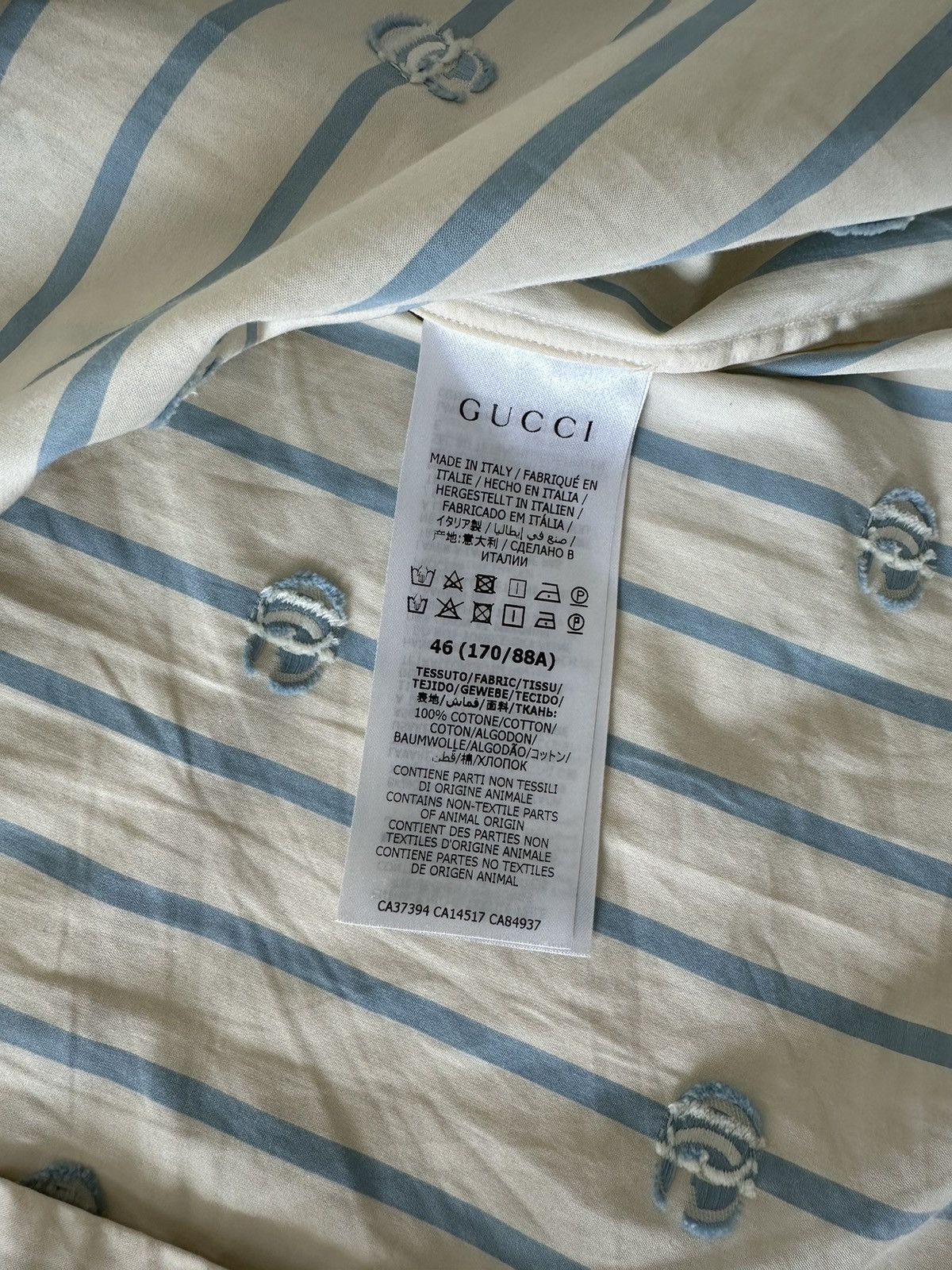 Gucci Gucci Bowling G stripe shirt Size US L / EU 52-54 / 3 - 5 Thumbnail