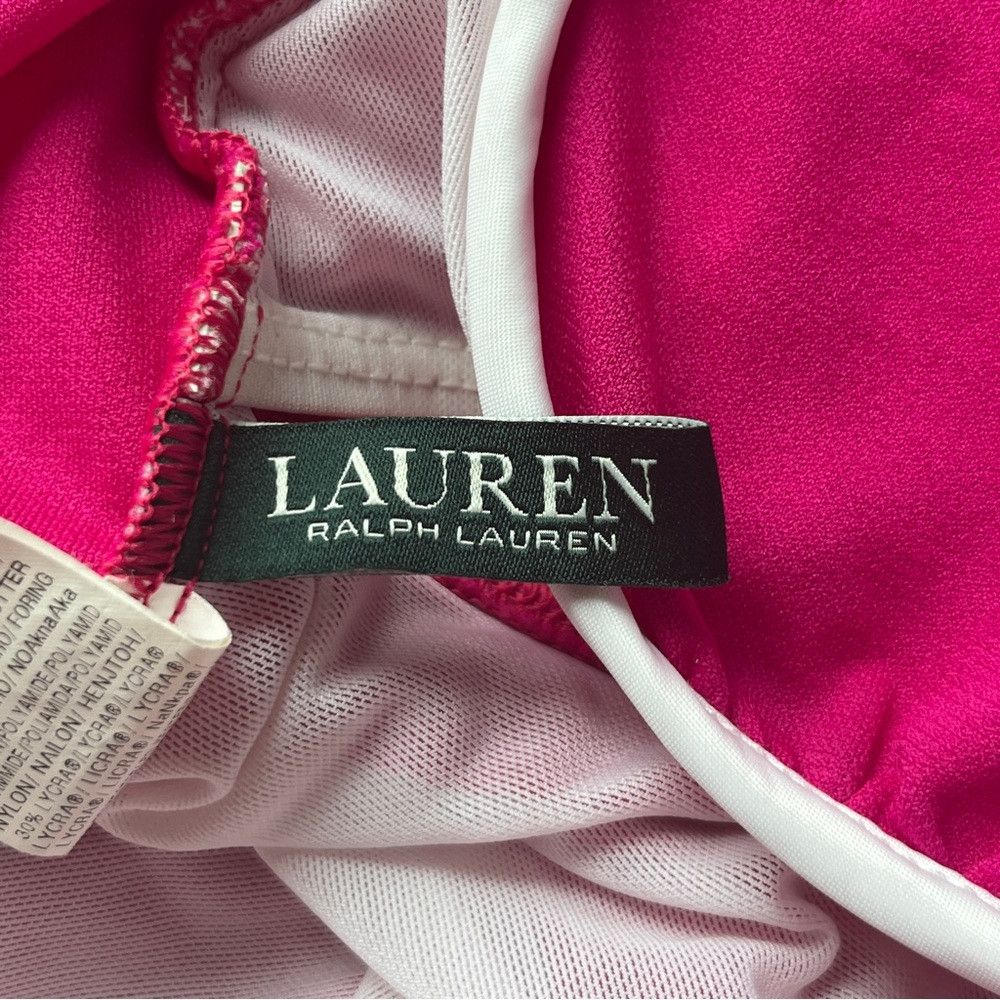 Polo Ralph Lauren Ralph Lauren Beach Club Ruffle Womens Swimsuit Pink Medium Size ONE SIZE - 7 Thumbnail