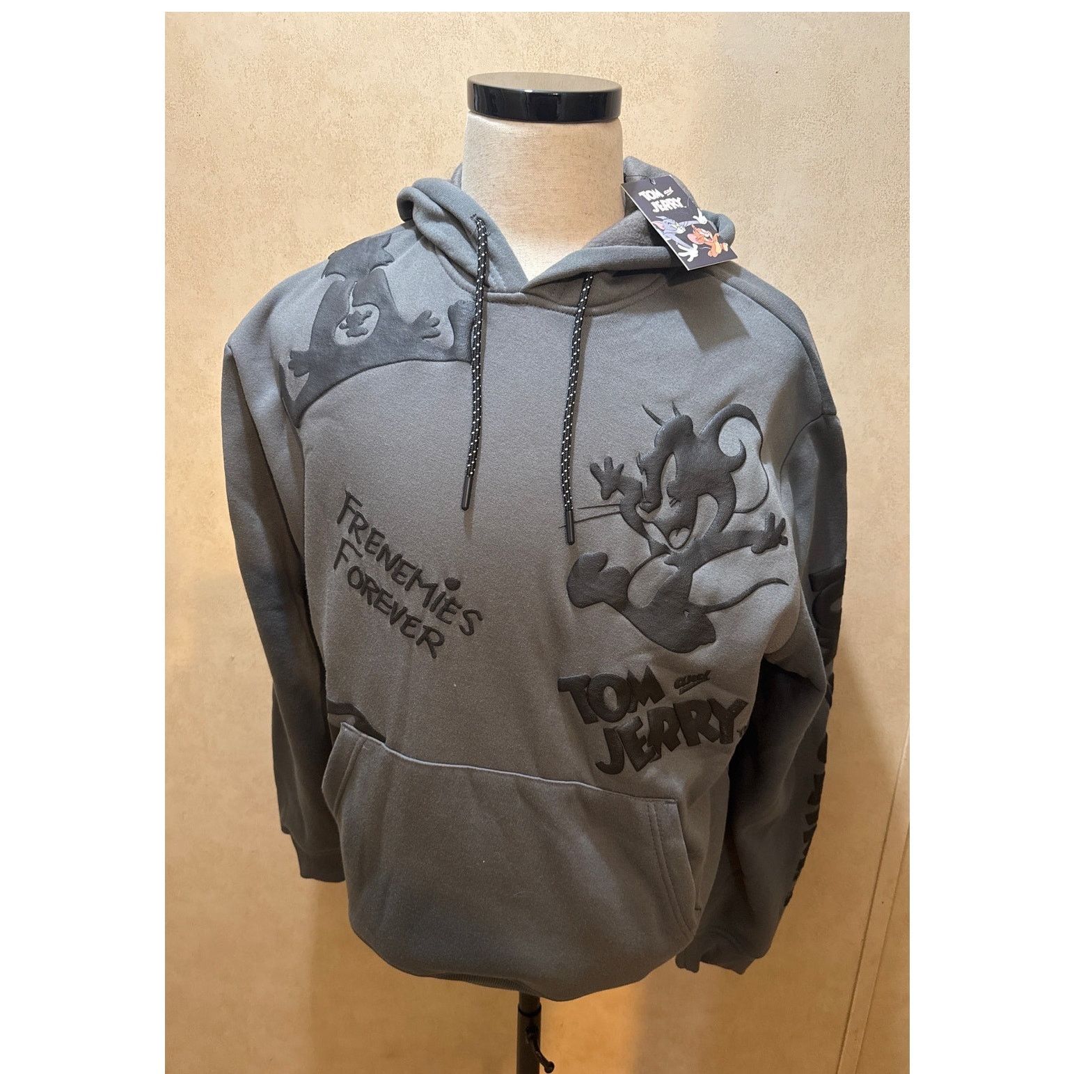 Southpole Tom & Jerry x Southpole Hoodie L Puff Print NWT Gray Size US L / EU 52-54 / 3 - 1 Thumbnail