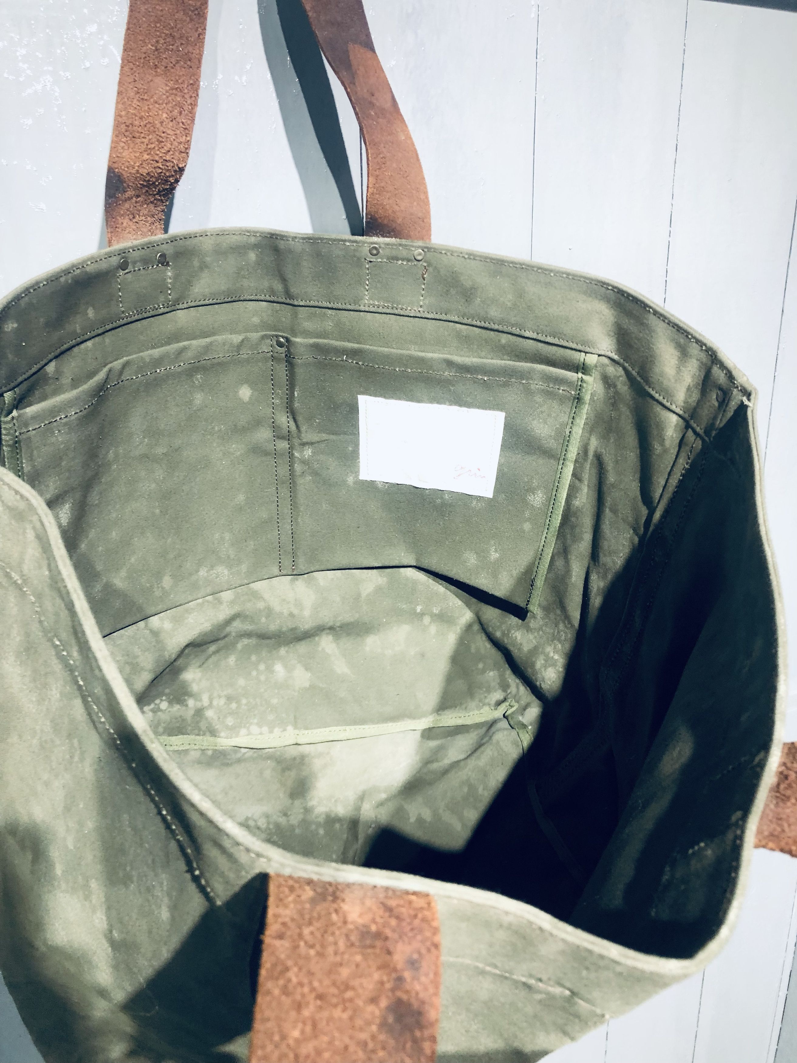 Canvas × Japanese Brand × Leather JAPANESE STREETWEAR FASHION STYLE CANVAS LEATHER TOTEBAG Size ONE SIZE - 18 Thumbnail