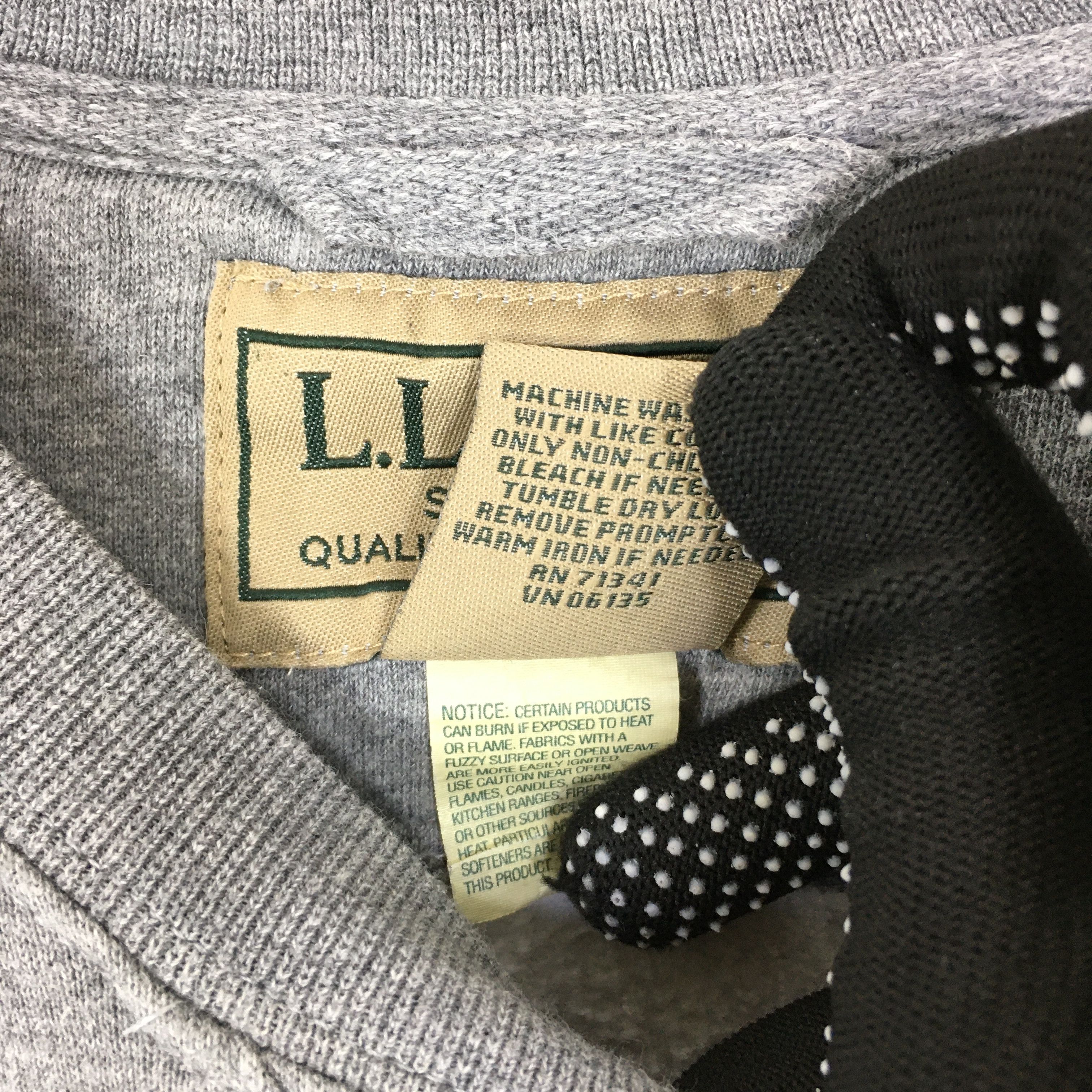 L.L. Bean × Vintage Vintage Ll Bean Spell Out Gray Sweatshirt Medium Size US M / EU 48-50 / 2 - 7 Thumbnail