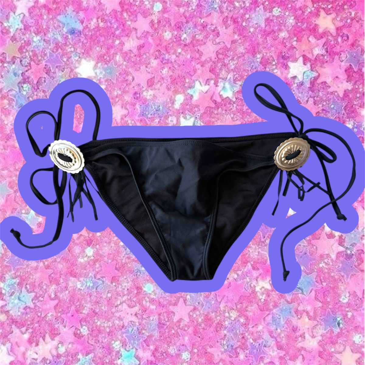 Beach Riot BEACH RIOT Medusa El Dorado Concho Fringe Bikini M L NWOT Size M / US 6-8 / IT 42-44 - 4 Thumbnail