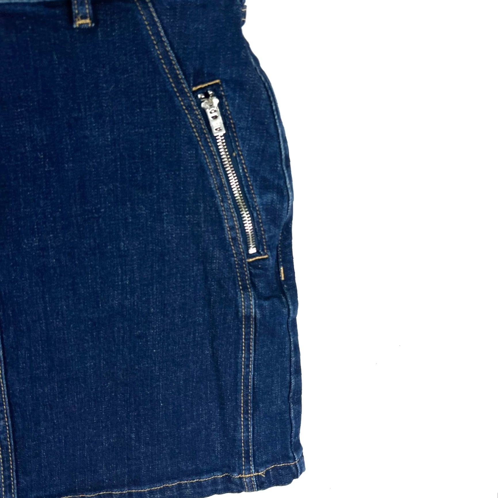 Vintage Pilcro Denim Zipper Pocket Mini Skirt Womens Size 6 Blue Size 28" / US 6 / IT 42 - 2 Thumbnail