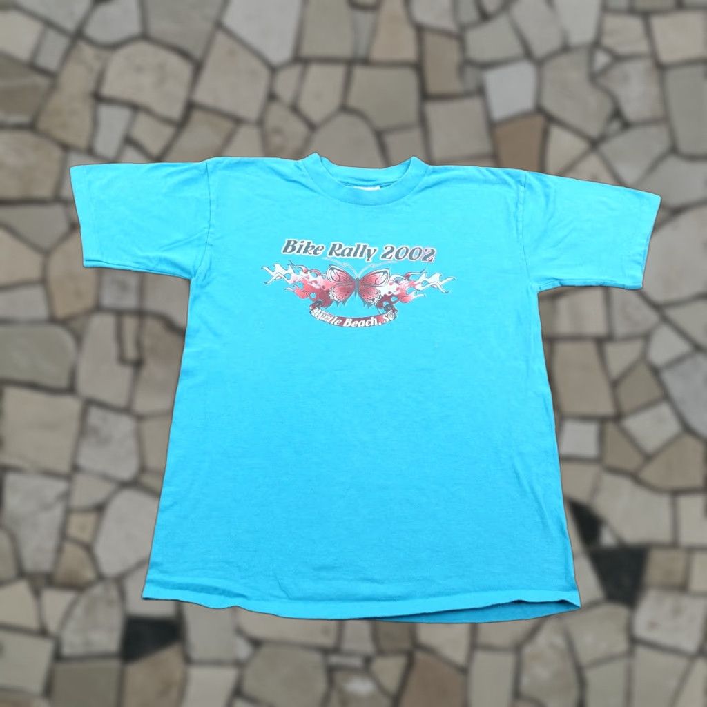 Vintage VINTAGE Myrtle Beach Bike Rally Shirt Mens Medium Blue Single Stitch 2002 Y2K Size US M / EU 48-50 / 2 - 1 Thumbnail
