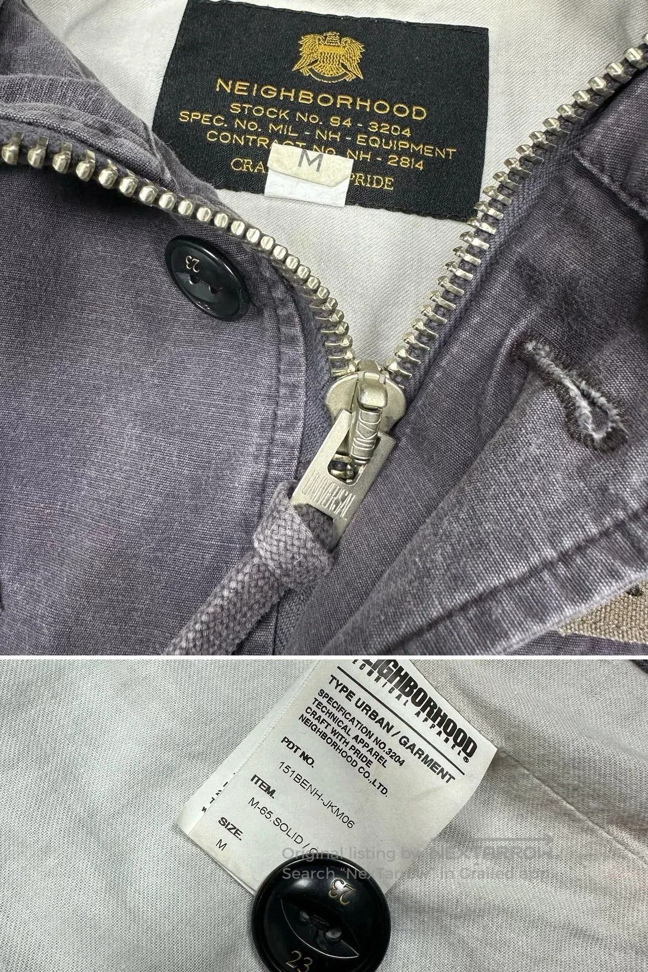 Neighborhood neighborhood 15ss m65 washed hooded jacket. Size US M / EU 48-50 / 2 - 9 Thumbnail