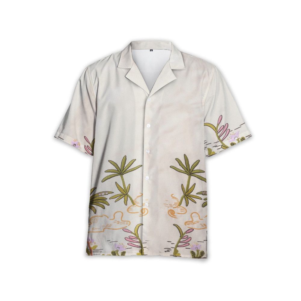 Designer Cotton Canvas Shirt with Floral Print Size US XL / EU 56 / 4 - 3 Thumbnail