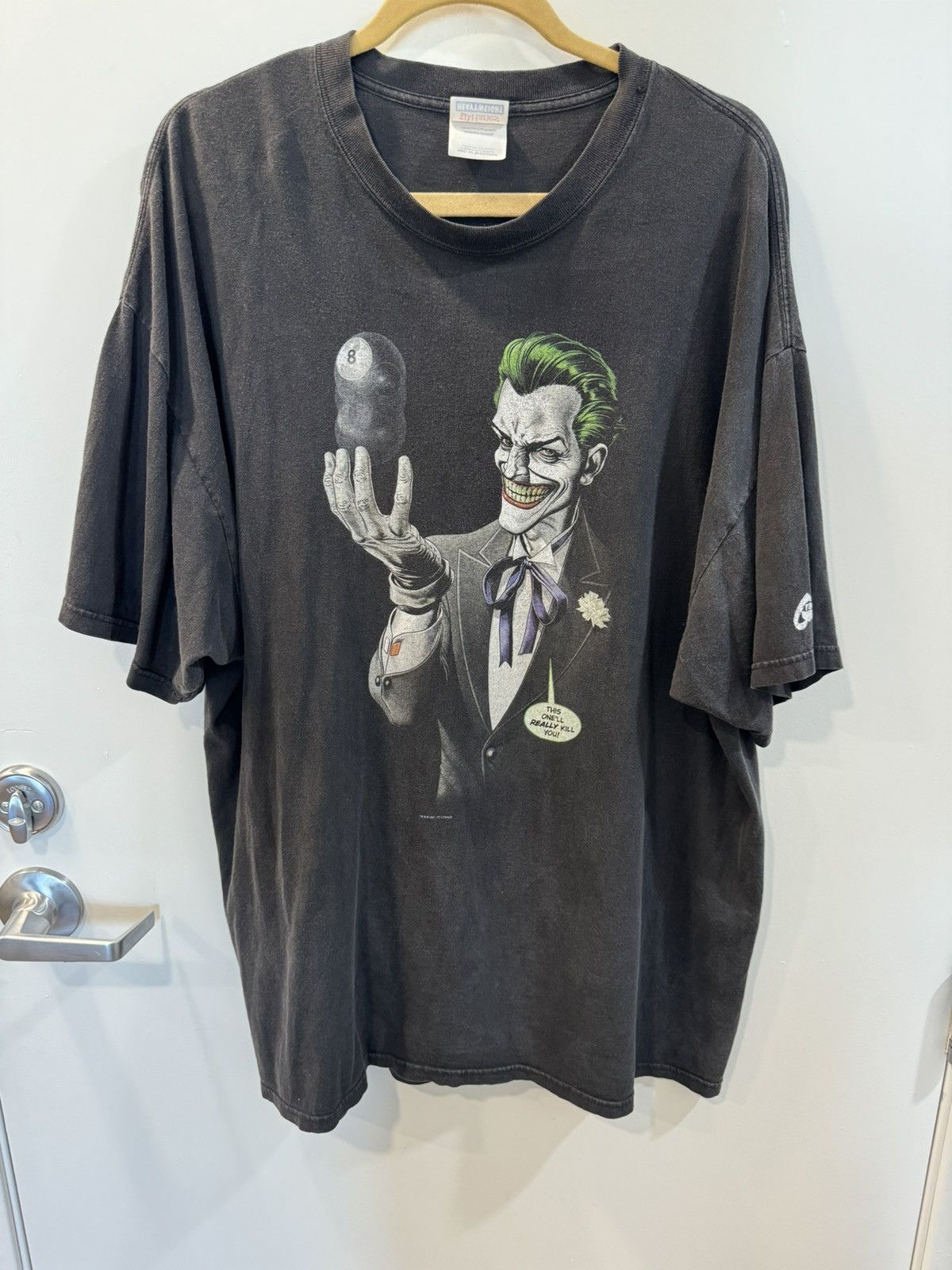 image of Dc Comics x Vintage Joker Graphitti Tee in Black, Men's (Size XL)