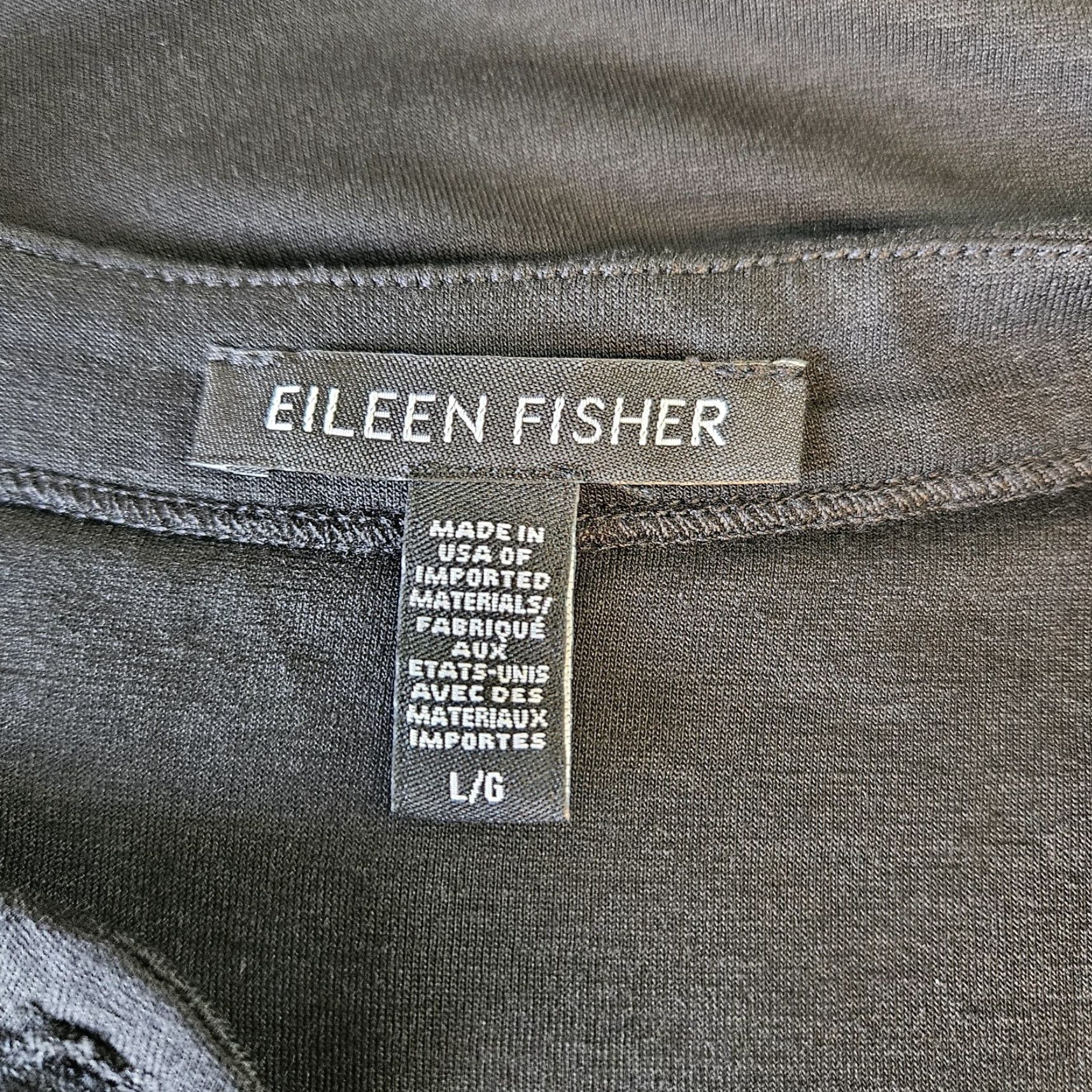 Eileen Fisher Womens Dress Sz Large Black Lyocell