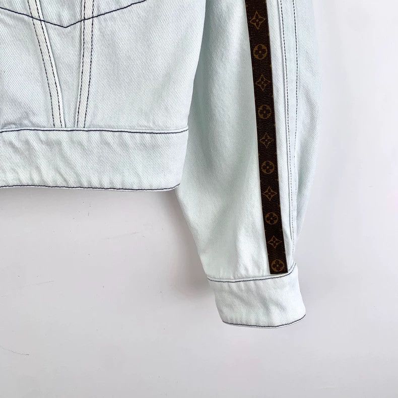 Louis Vuitton Louis Vuitton Light blue cotton lapel single-breasted long Size XS / US 0-2 / IT 36-38 - 4 Thumbnail
