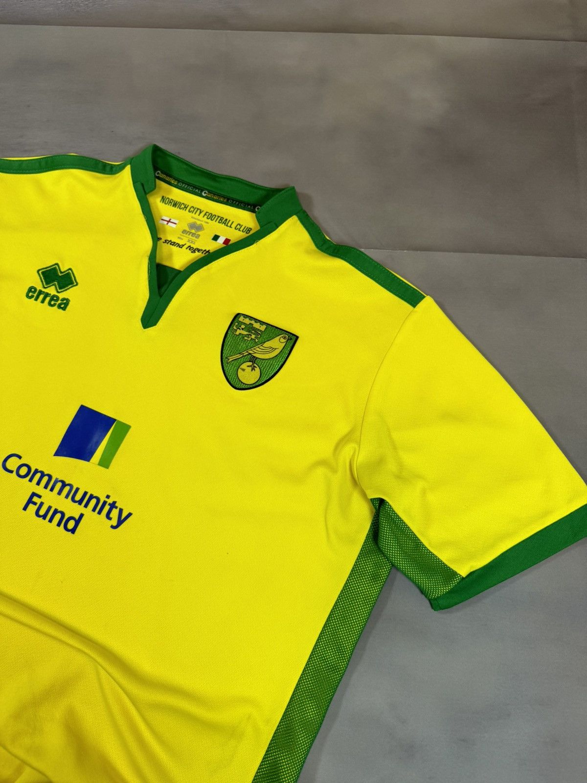 Errea × Vintage Vintage Norwich City 2016/17 Errea Soccer Jersey Blokcore Size US XXL / EU 58 / 5 - 5 Thumbnail