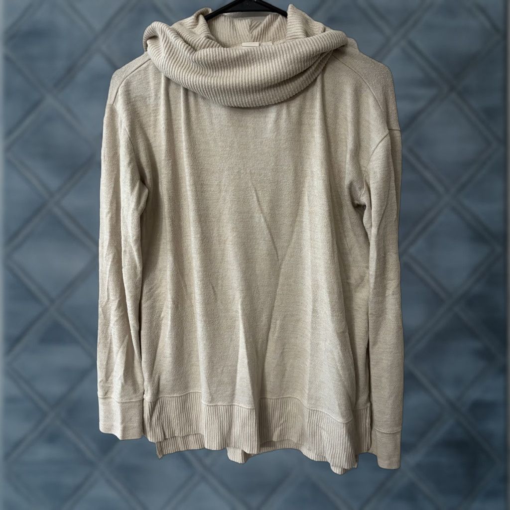 Gap Gap Women's Sweater Turtleneck Pullover, Size M, Beige Ivory Solid Cotton, Winter, Regular, Pullover, Size M, Women's Gap Sweater Size M / US 6-8 / IT 42-44 - 1 Thumbnail