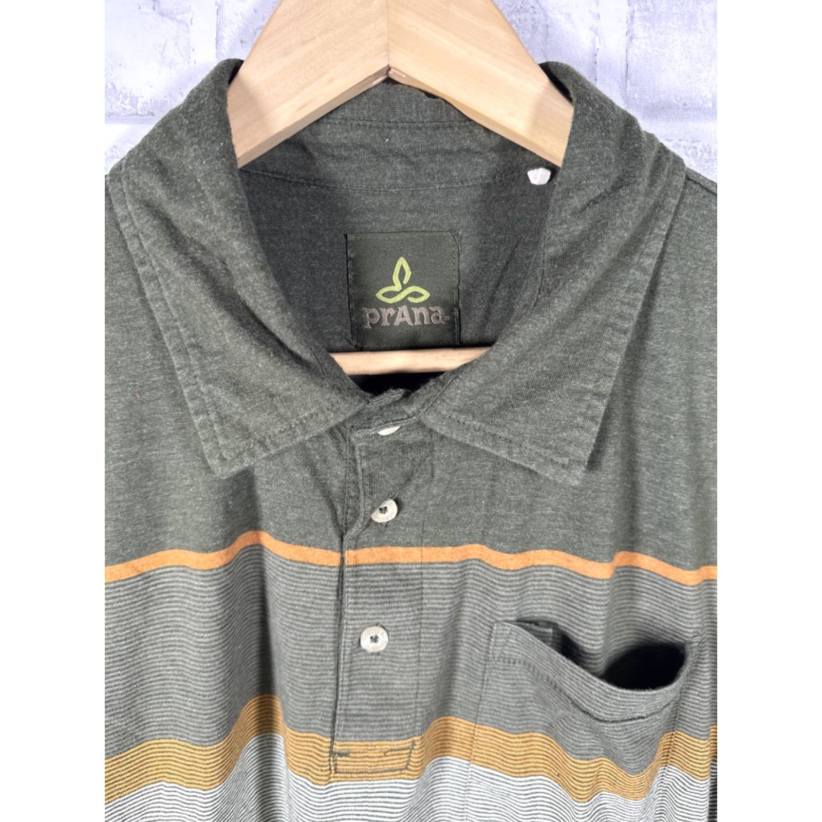 Prana PRANA Striped Green Polo Mens L Size US L / EU 52-54 / 3 - 2 Thumbnail