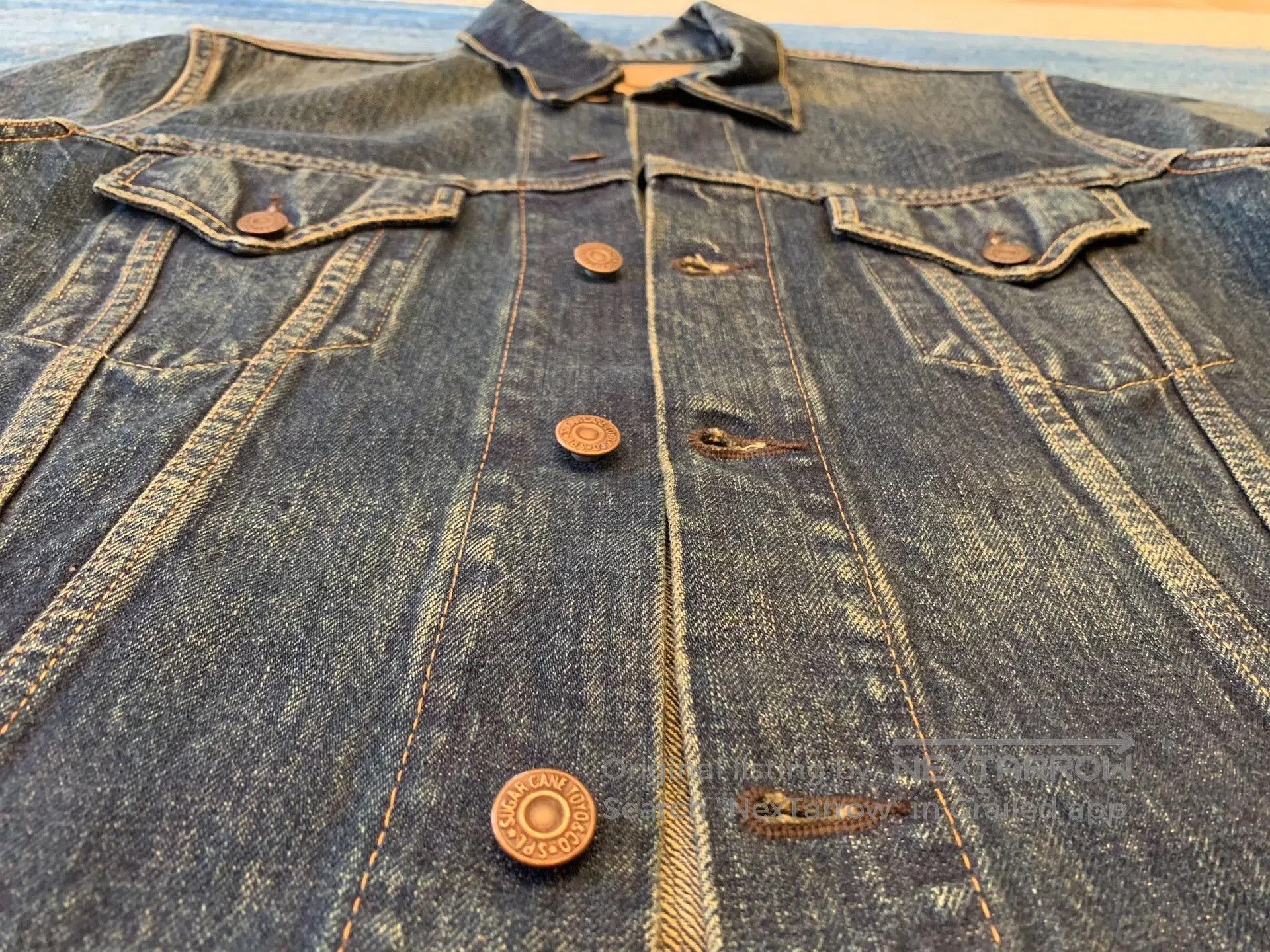 Sugar Cane Sugar Cane 901 Washed Denim Jacket. Size US XXS / EU 40 - 3 Thumbnail