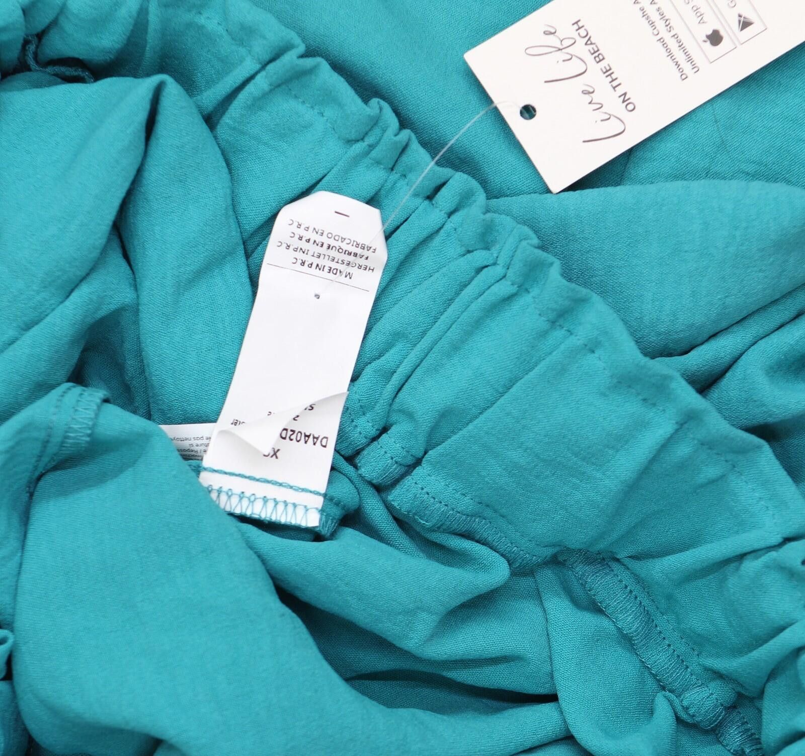 Other Nwt Cupshe Drawstring Wide Leg Pants Aqua Blue Green Xs Size 26" / US 2 / IT 38 - 4 Thumbnail