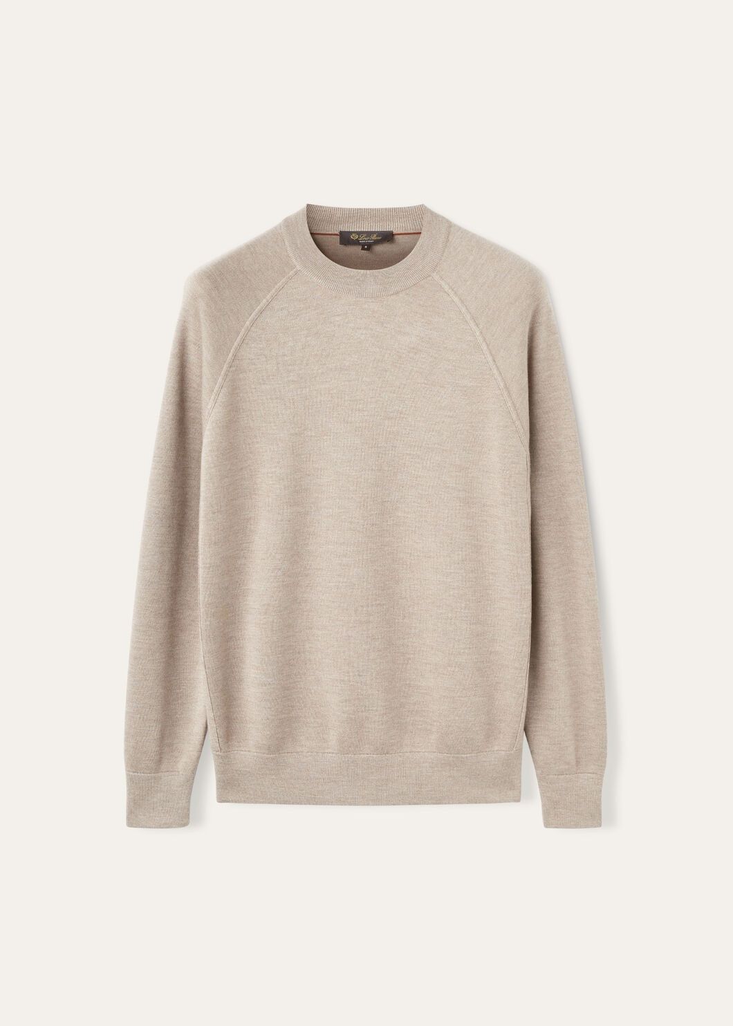 Loro Piana o1w1db10725 FAL9526 Balfour Crewneck Sweater in Beige Size US XL / EU 56 / 4 - 1 Thumbnail