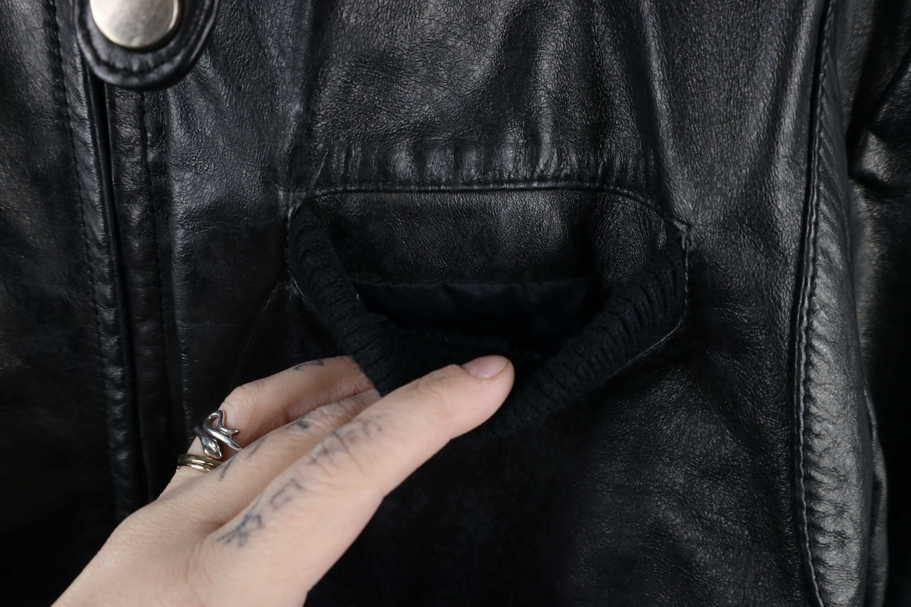 Vintage Vintage 70s 80s Streetwear Leather Cafe Racer Bomber Jacket Size US L / EU 52-54 / 3 - 4 Thumbnail