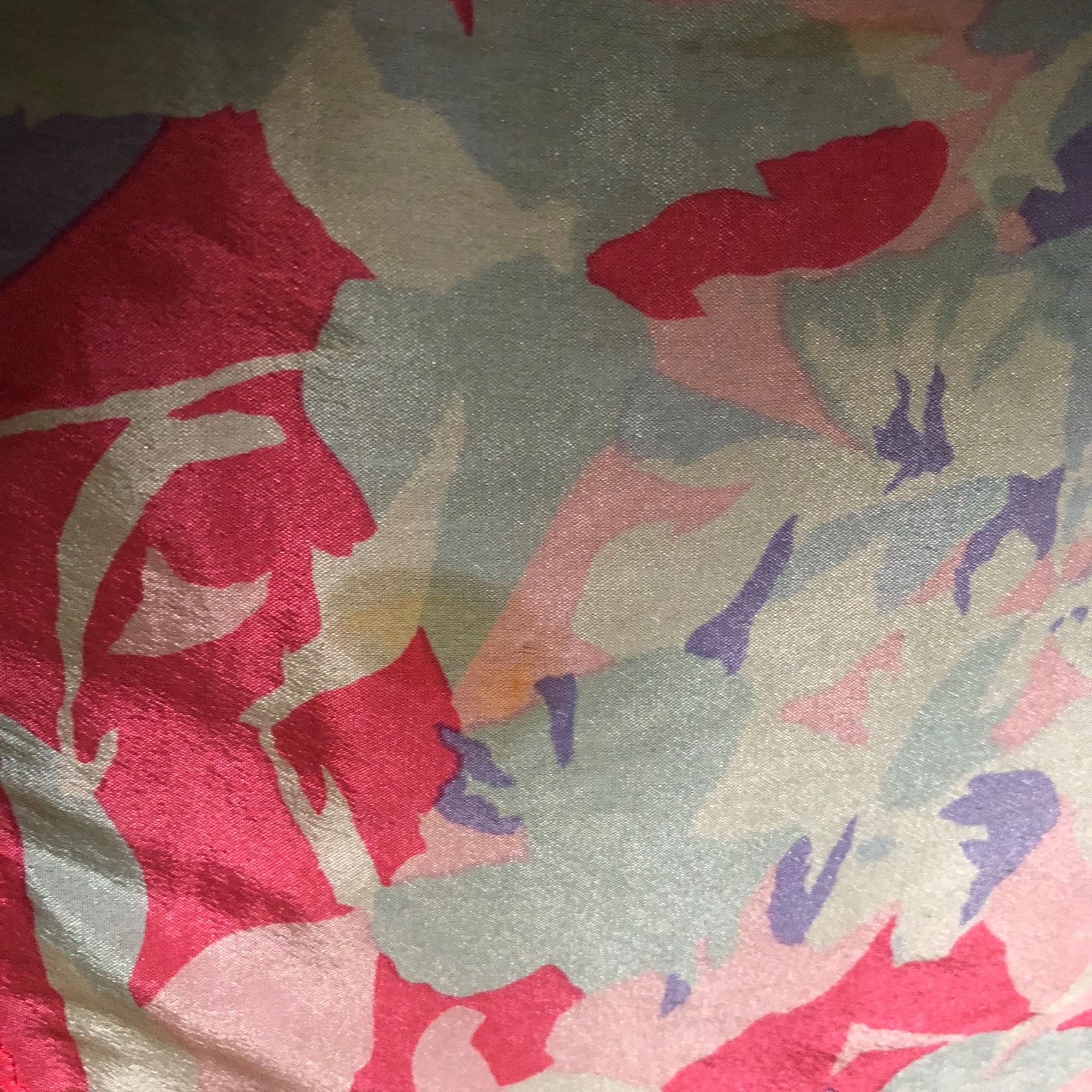 Vintage Vintage Novelty Floral Print Pink Vibrant Head Scarf Size ONE SIZE - 5 Thumbnail