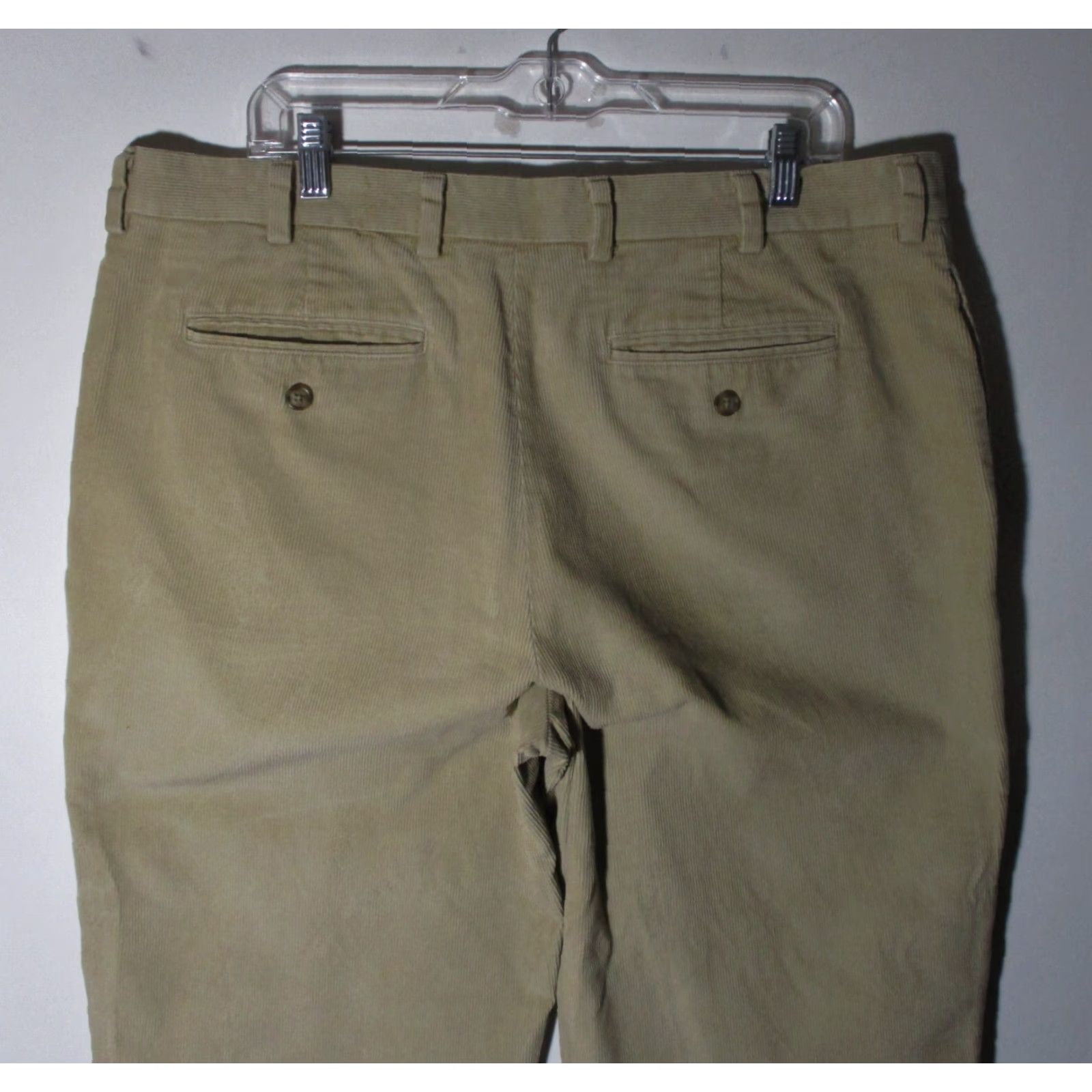Vintage L.L. Bean Tan Corduroy Pants Men 38W 32L Straight Belt Loops Front Pockets 100% Cotton Regular Rise Mid Vintage No N/A Size US 38 / EU 54 - 4 Thumbnail