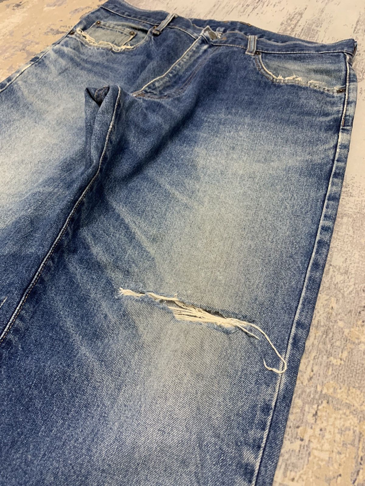 Japanese Brand Vintage Japanese Uniqlo Loose Baggy Jeans W35x29 Size US 35 - 6 Thumbnail