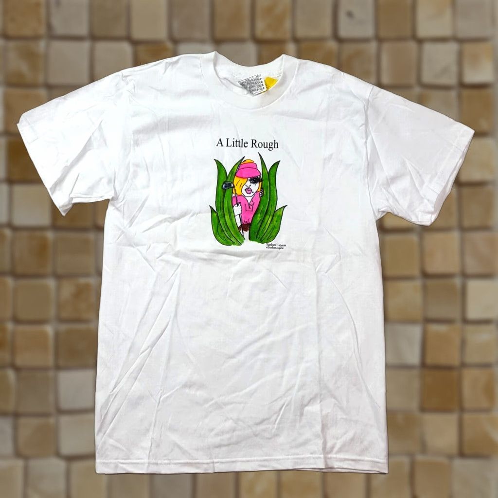Fruit Of The Loom VINTAGE Fruit of the Loom T-Shirt White Short Sleeve Womens Size L 90s Golf Cartoon Retro Top Casual Cotton Cotton Blend Crew Neck Top Size L / US 10 / IT 46 - 1 Thumbnail