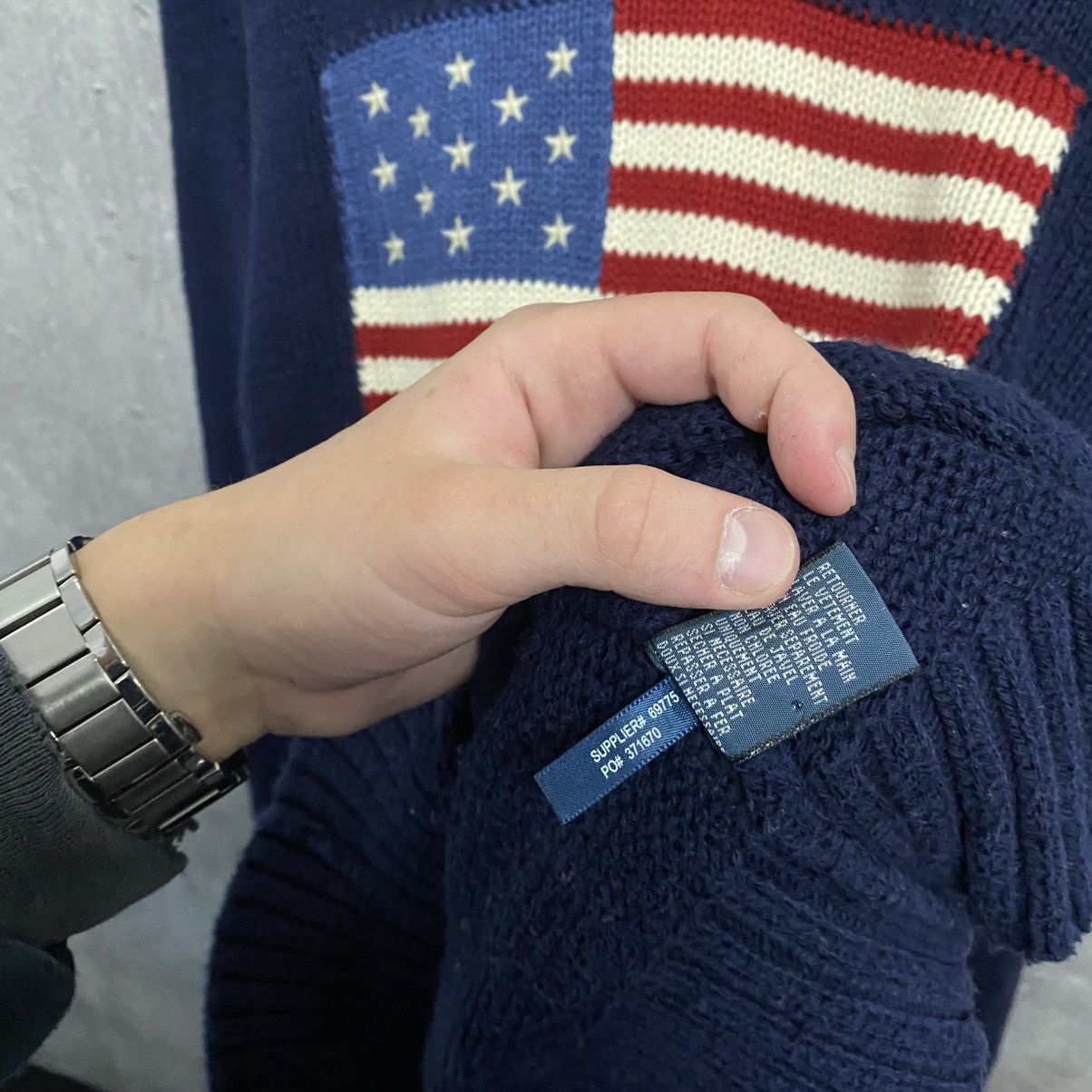 Polo Ralph Lauren Vintage Polo Ralph Lauren USA Flag 1/4 Zip Sweater Size US L / EU 52-54 / 3 - 13 Thumbnail
