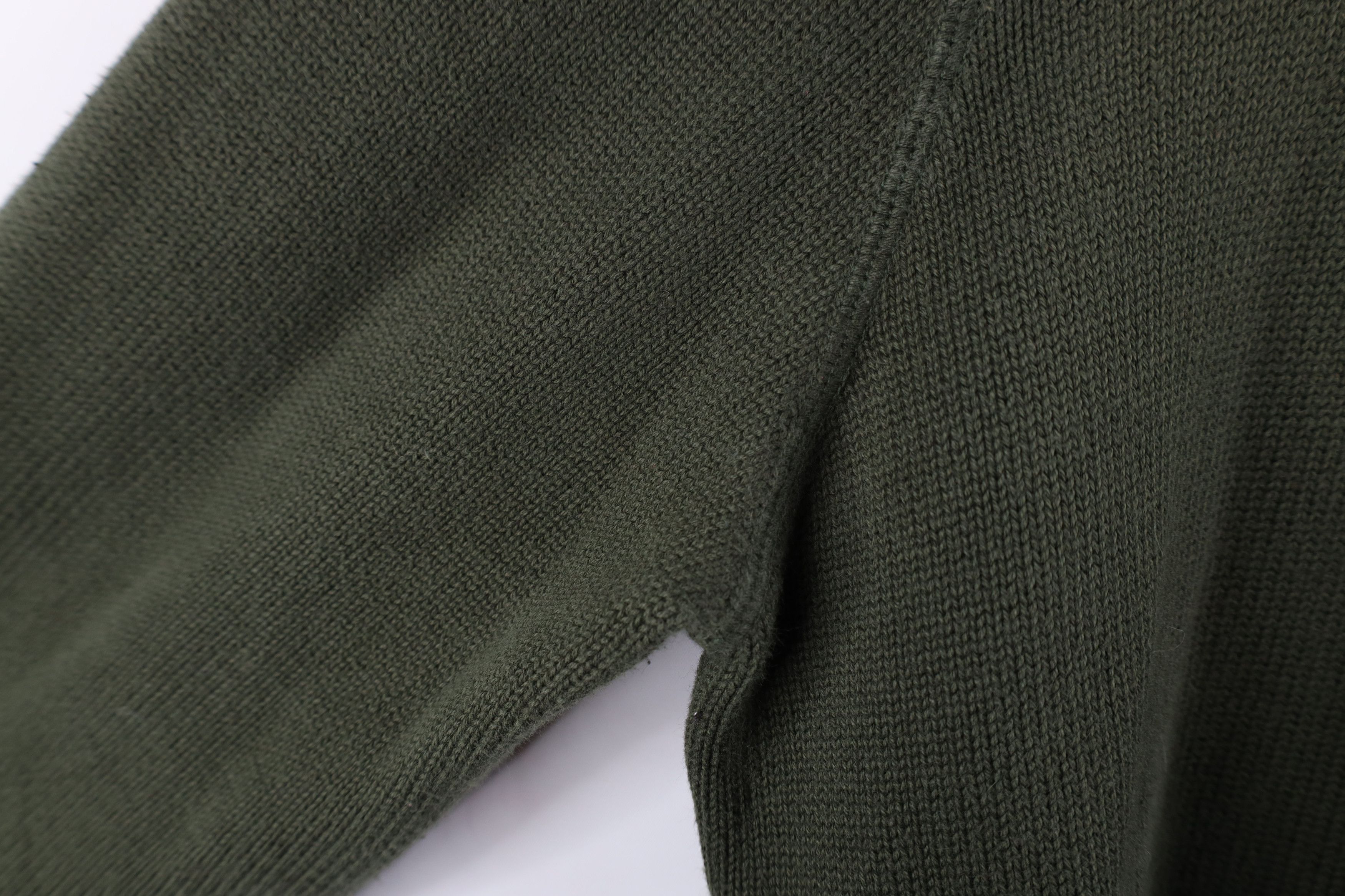 Eddie Bauer × Vintage Vintage Eddie Bauer Blank Cotton Knit Henley Sweater Green Size US L / EU 52-54 / 3 - 10 Thumbnail