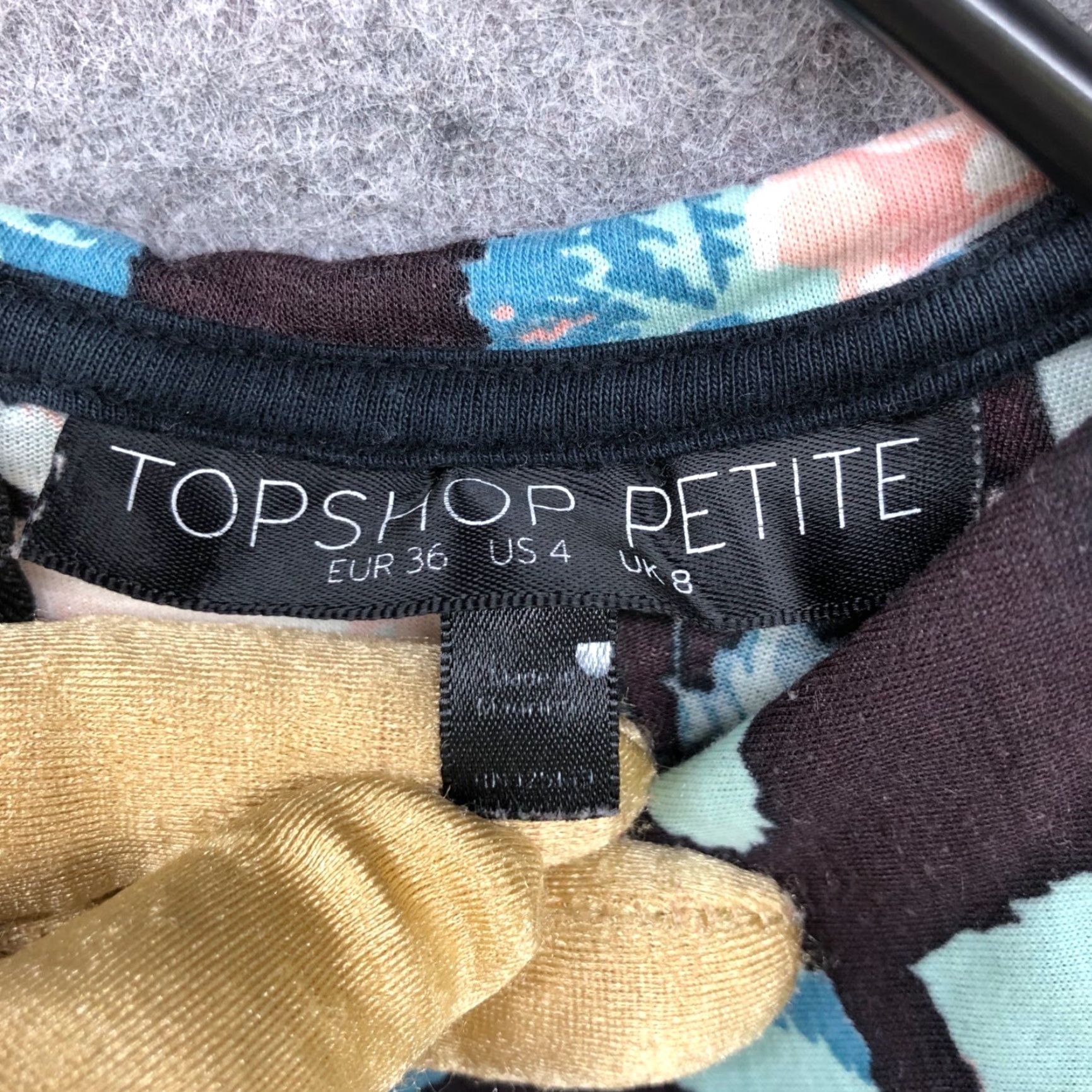 Topshop Topshop Dress Women's 4 Long Sleeve Floral Peter Pan Collar Multicolor Polyester Back Zip Mini Size S / US 4 / IT 40 - 3 Thumbnail