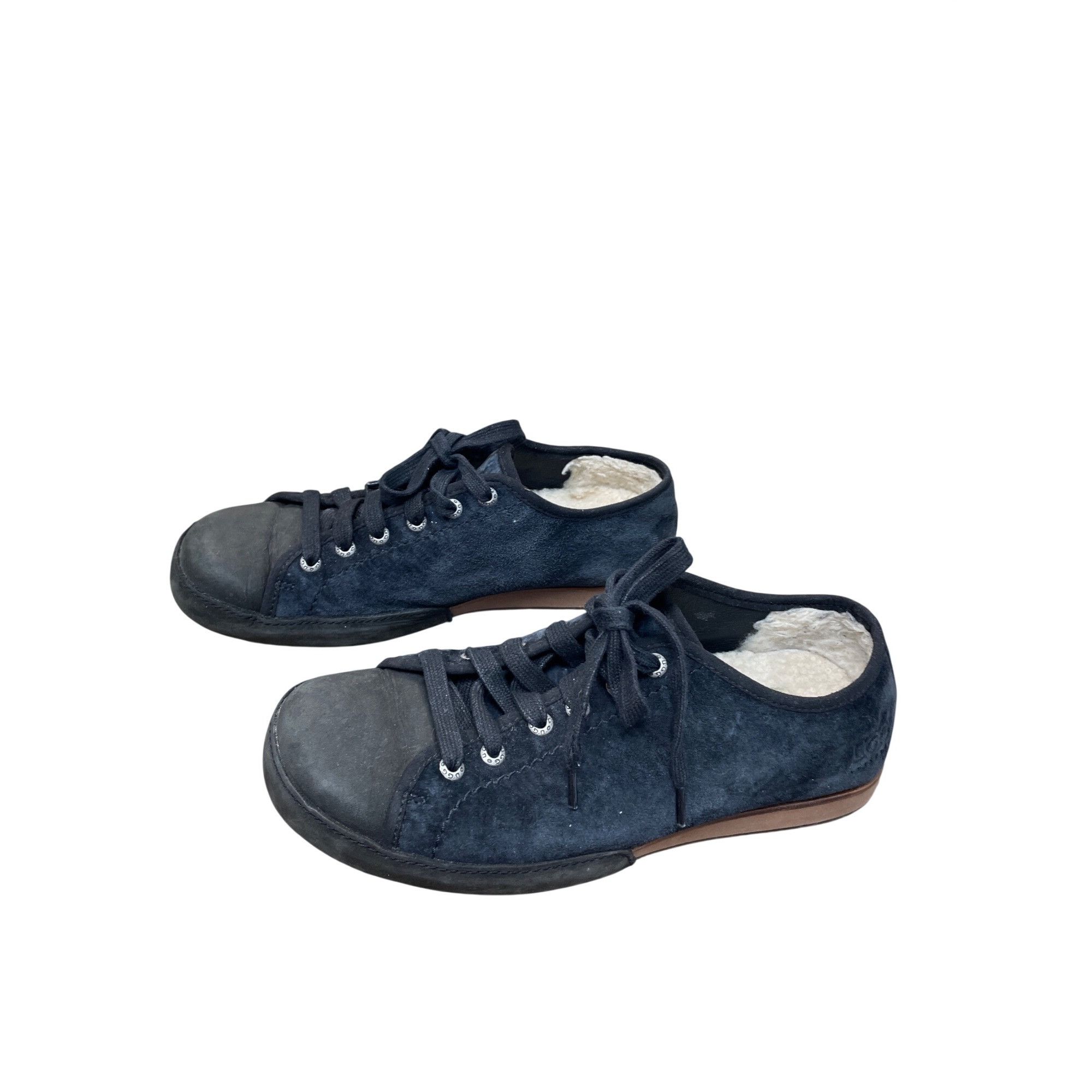 Ugg Ugg Australia wms black suede sherling lace casual shoes sz Size US 8 / IT 38 - 4 Thumbnail