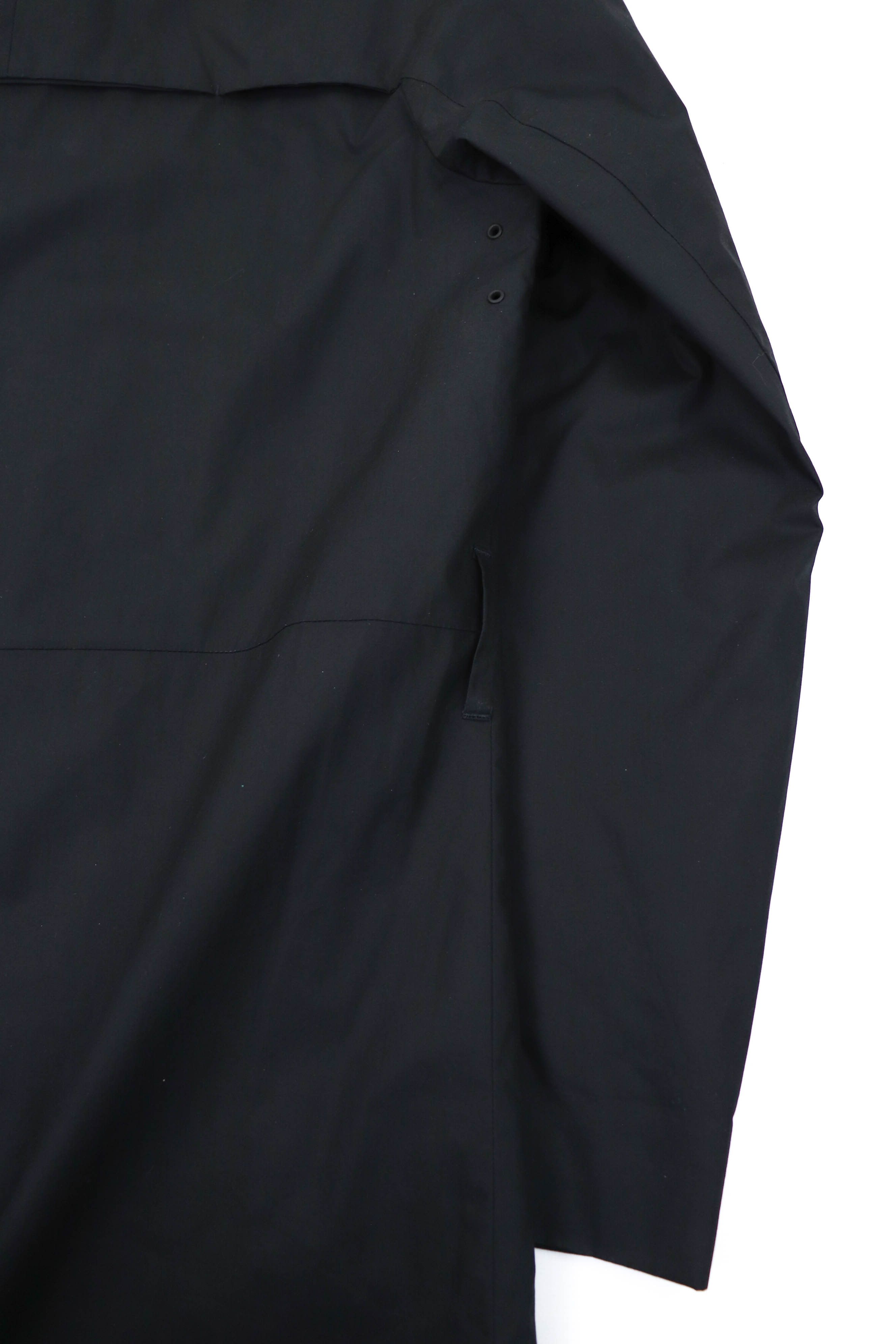 Cos COS Charcoal Black Tech Cotton Double Breasted Mac Coat Size US M / EU 48-50 / 2 - 12 Thumbnail