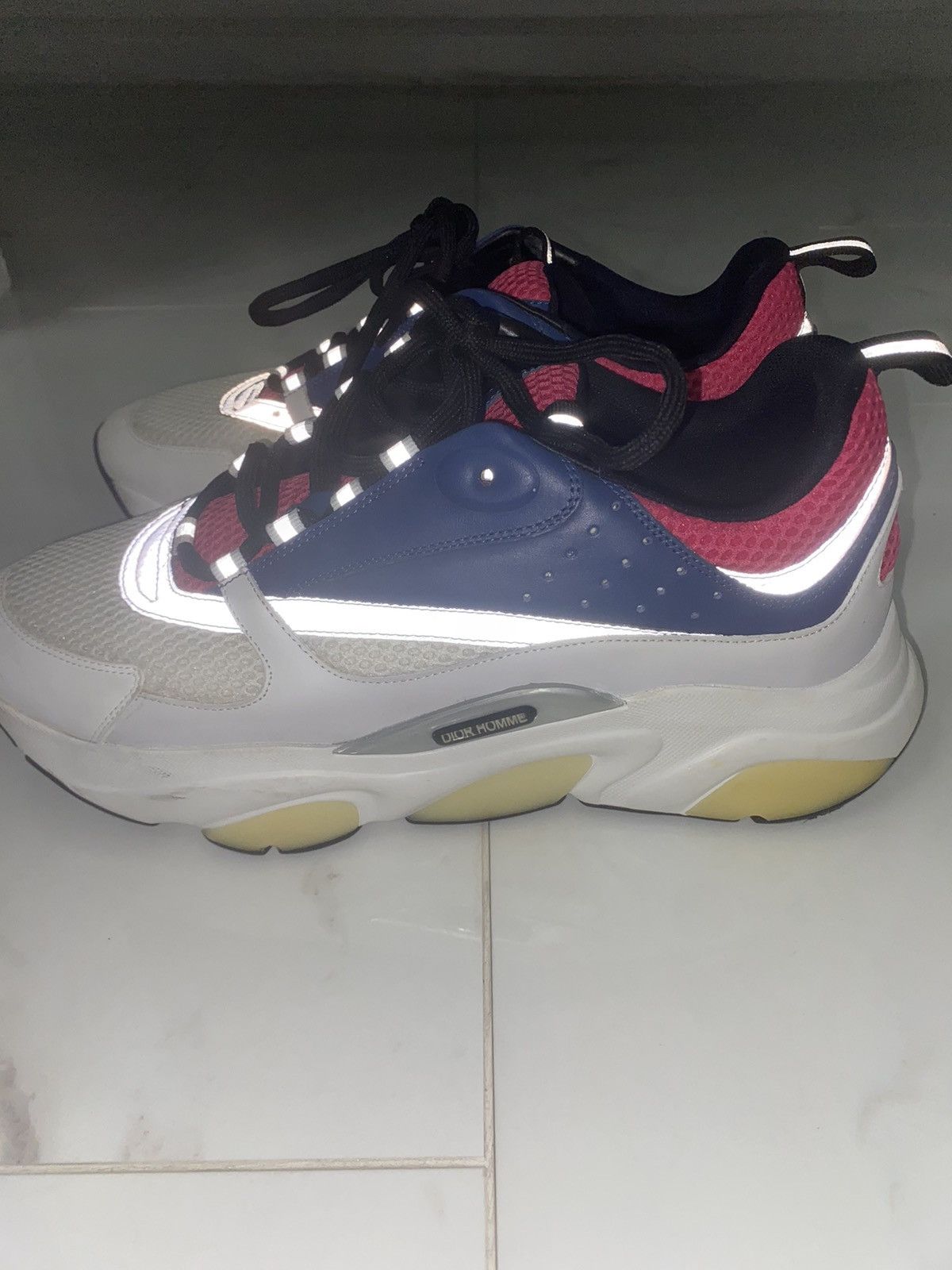 Dior *RARE* Dior B22 'White Blue Pink' Size US 10 / EU 43 - 4 Thumbnail