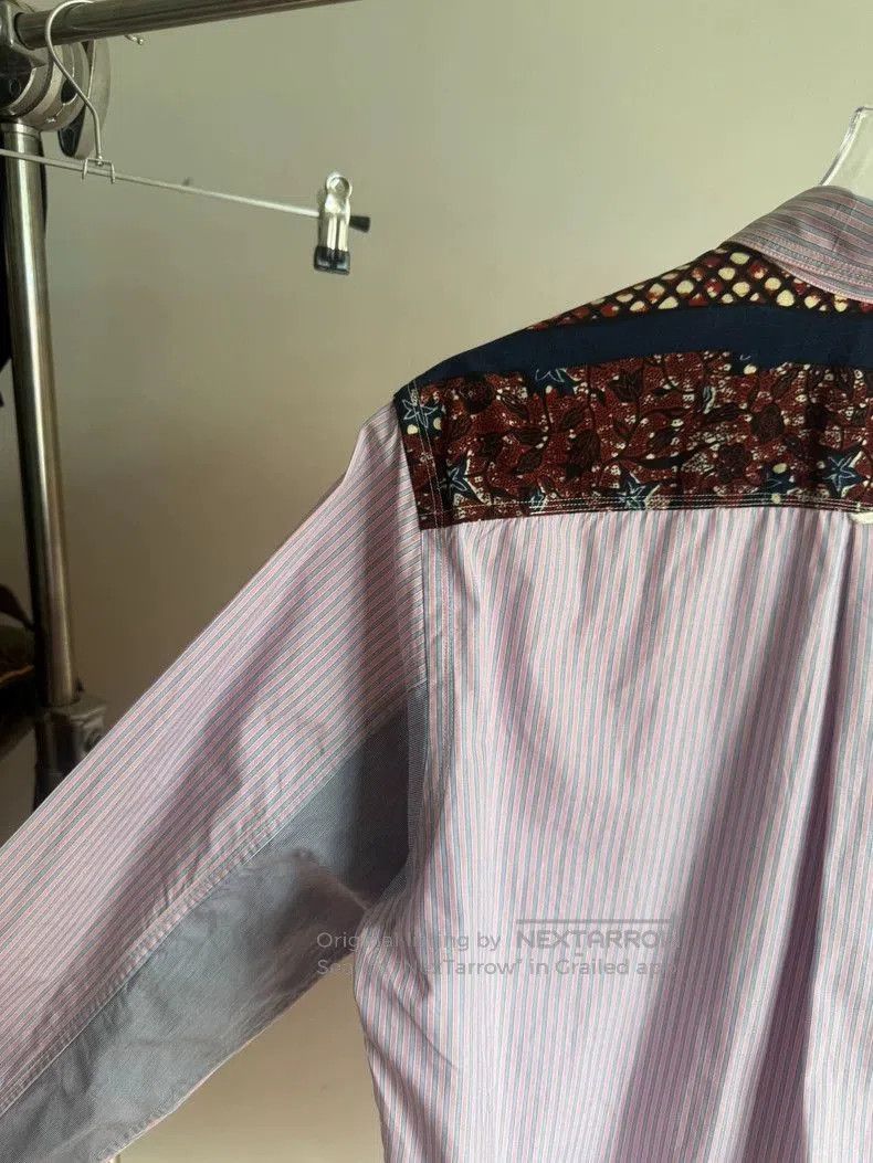 Junya Watanabe Junya Watanabe Pink Patchwork Shirt. Size US L / EU 52-54 / 3 - 6 Thumbnail