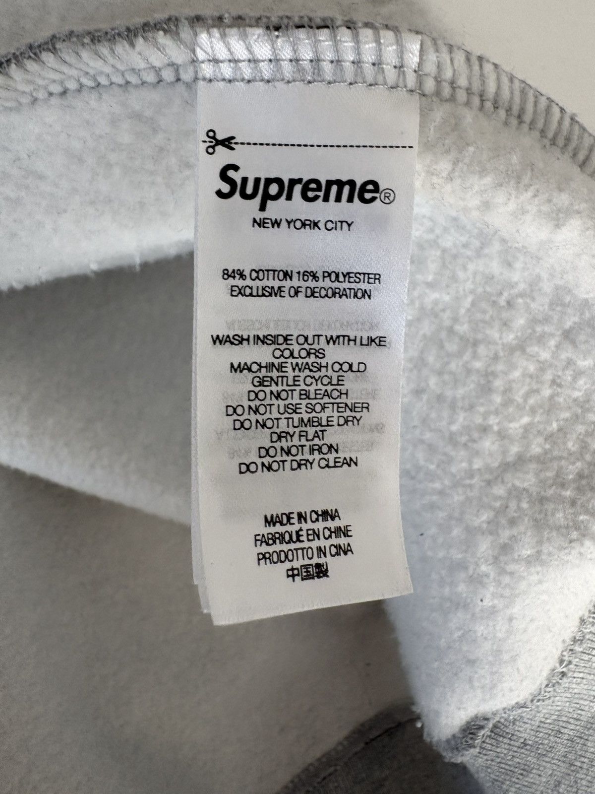 Supreme Gray Supreme Hoodie Multicolor Logo Size US L / EU 52-54 / 3 - 6 Thumbnail