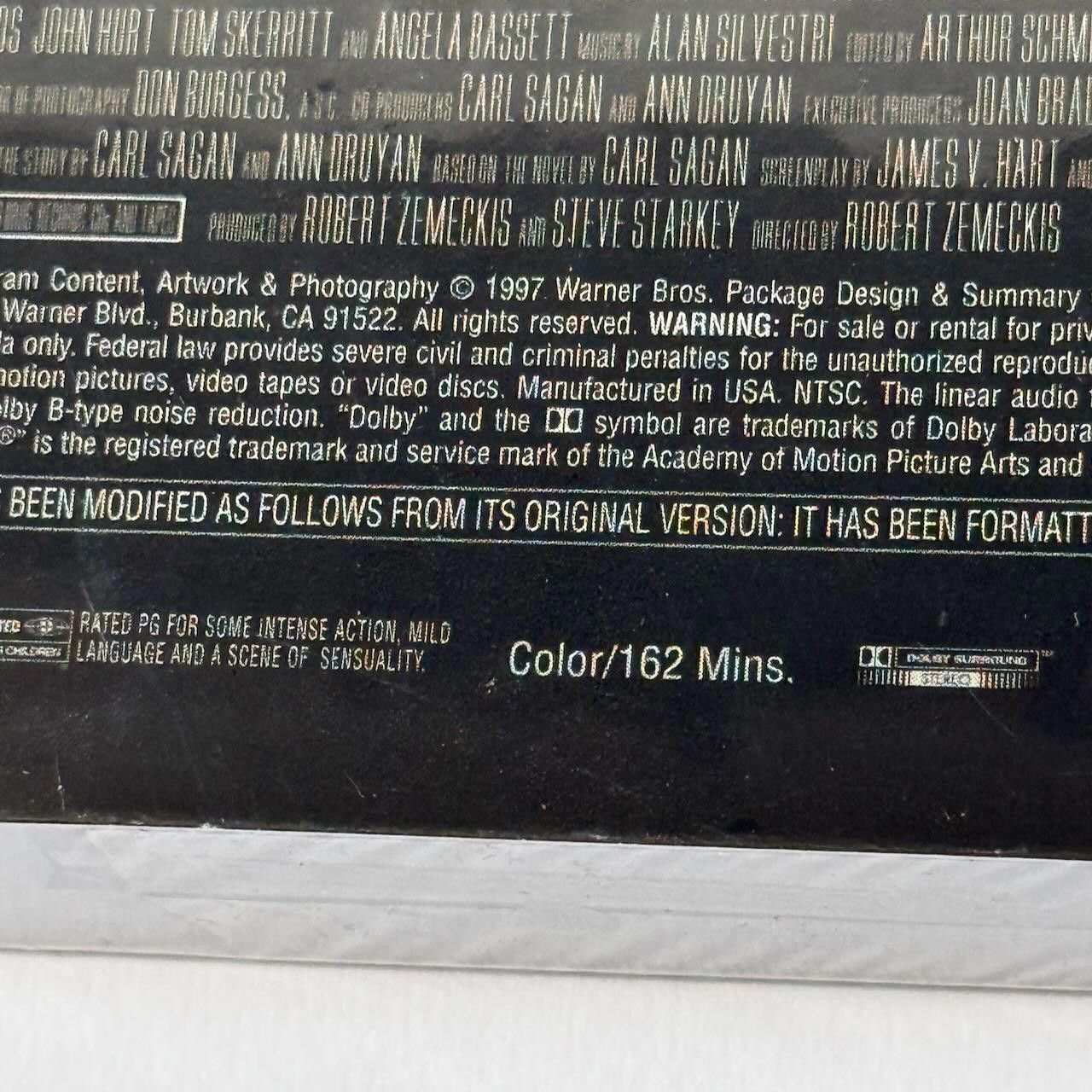 Designer DS Contact VHS 1997 Foster & McConaughey THX Mastered WHV Size ONE SIZE - 8 Thumbnail