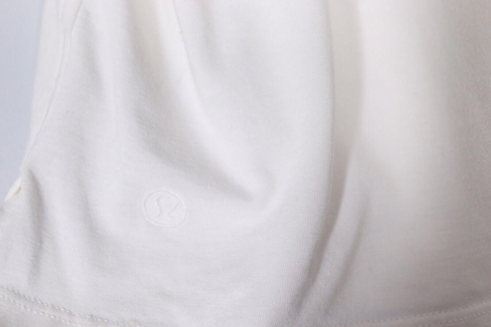 Lululemon Lululemon Small White Cropped Tank Top Cotton Yoga T-Shirt Size S / US 4 / IT 40 - 3 Thumbnail